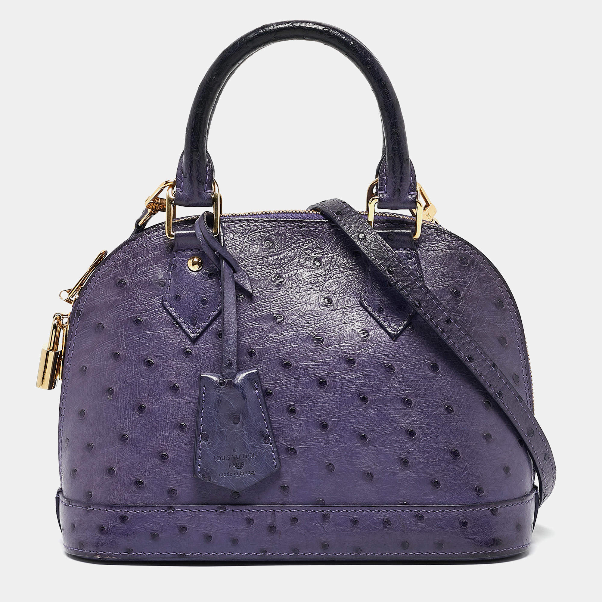 مملوكة مسبقًا Louis Vuitton Figue Ostrich Alma BB Bag