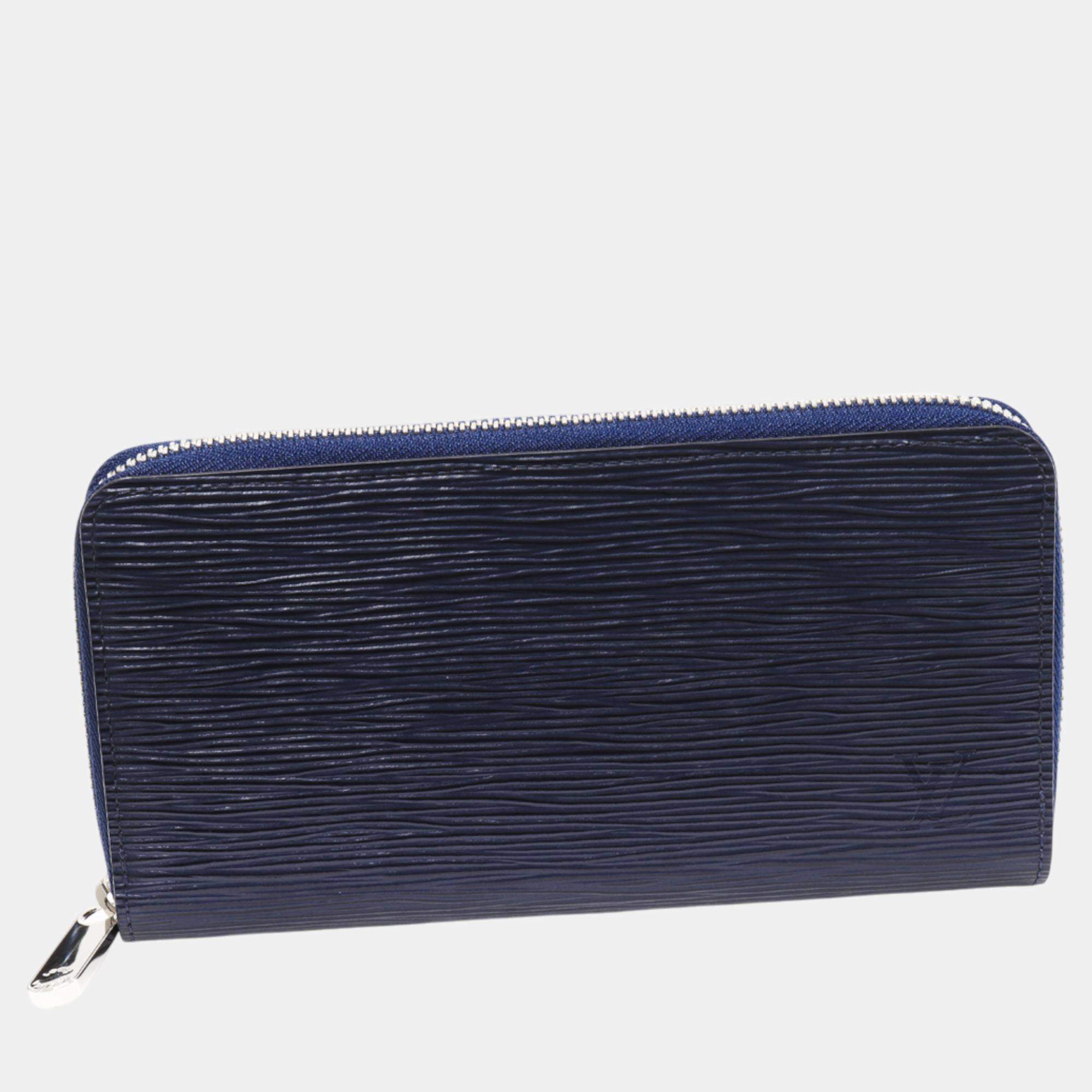 Louis Vuitton Blue Epi Leather Zippy Wallet
