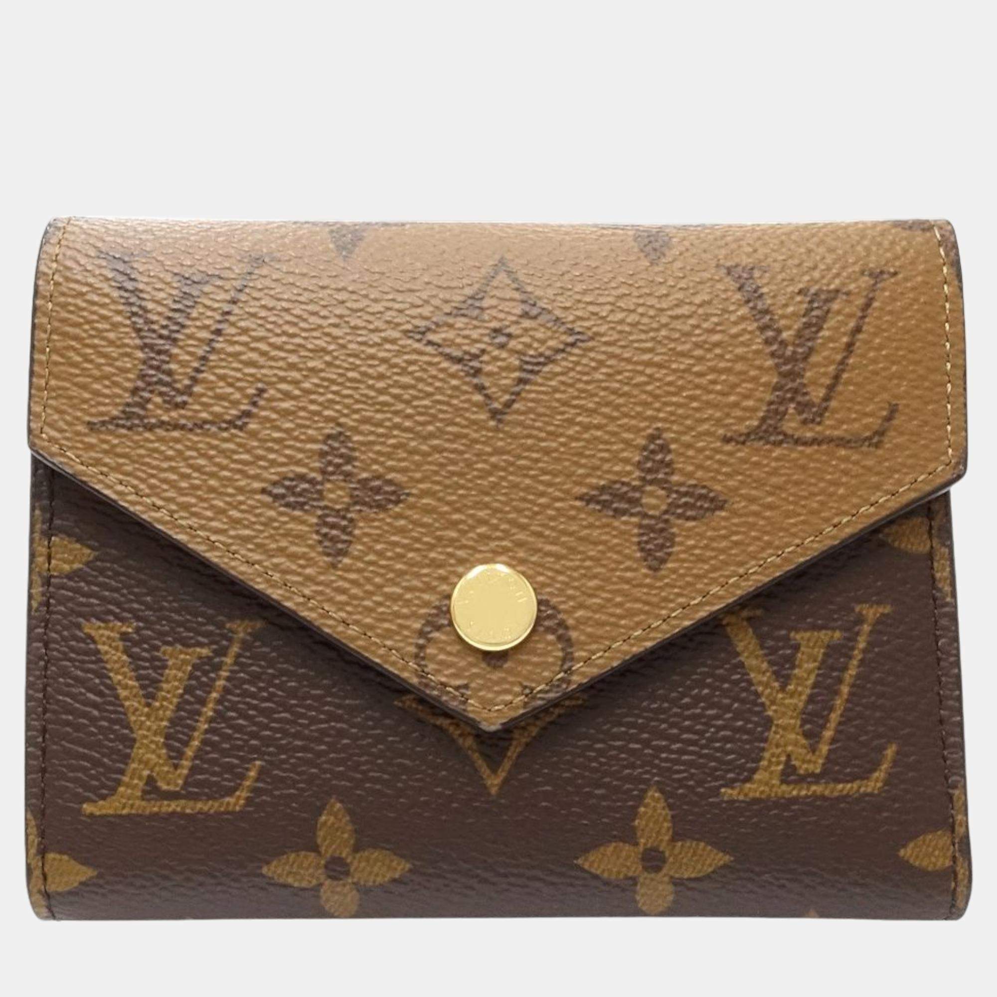 Louis Vuitton Brown Canvas Monogram Tri-Fold Wallet