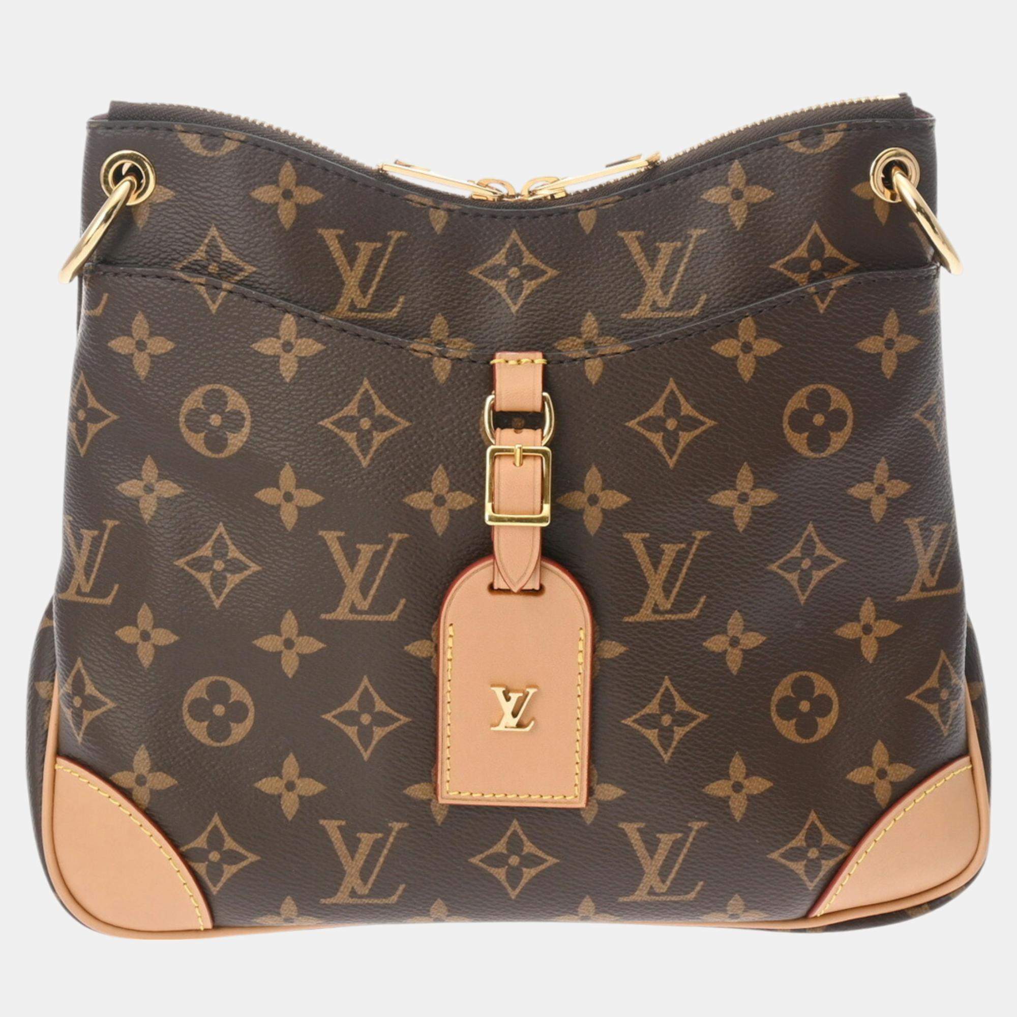 Louis Vuitton Brown Canvas Monogram Odeon Nm Pm Shoulder Bag