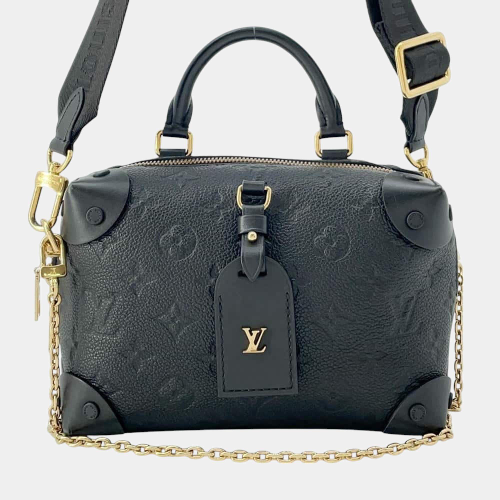 Louis Vuitton Black Monogram Empreinte Petite Malle Souple Shoulder Bag