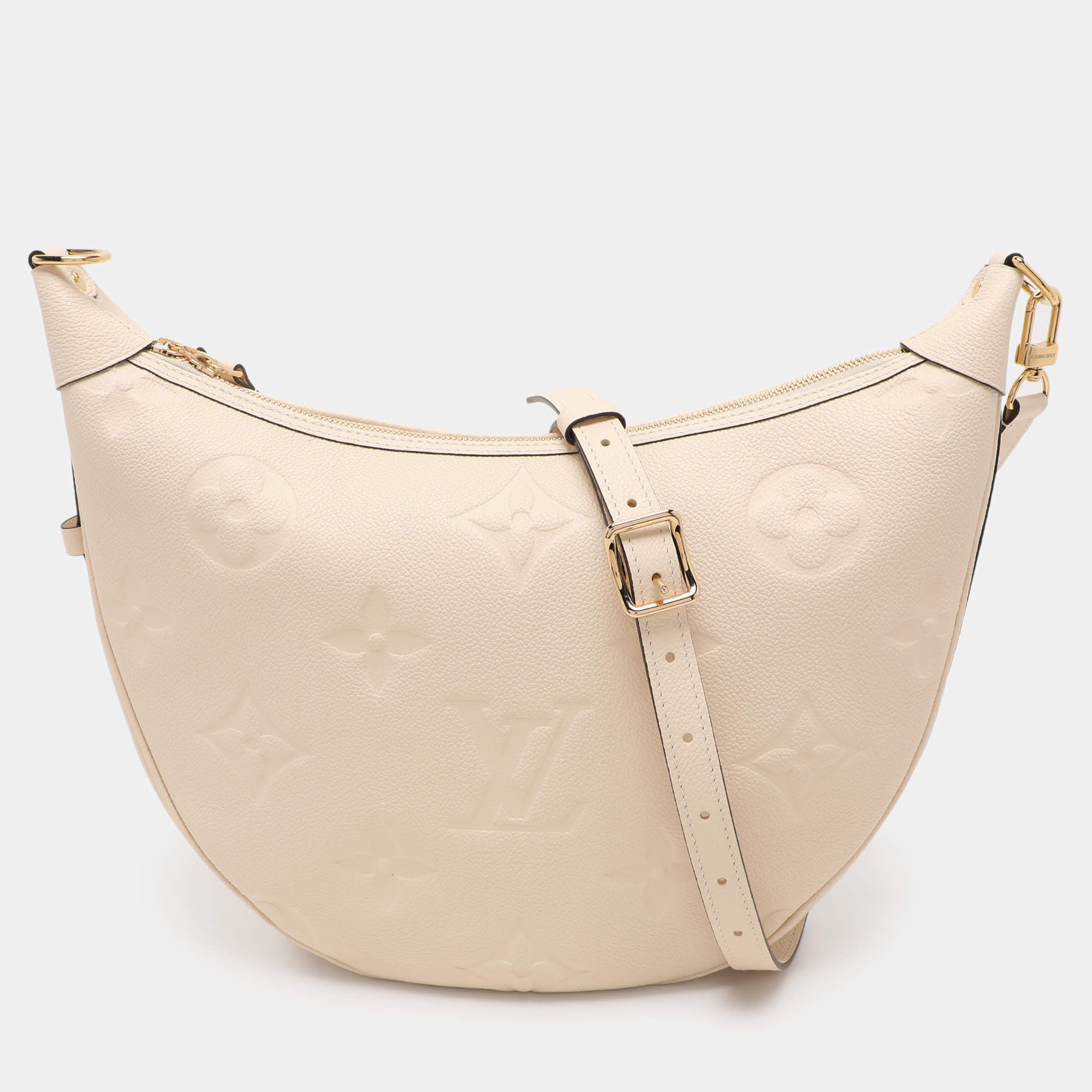 Pre Owned Louis Vuitton Creme Empreinte Leather Loop Hobo