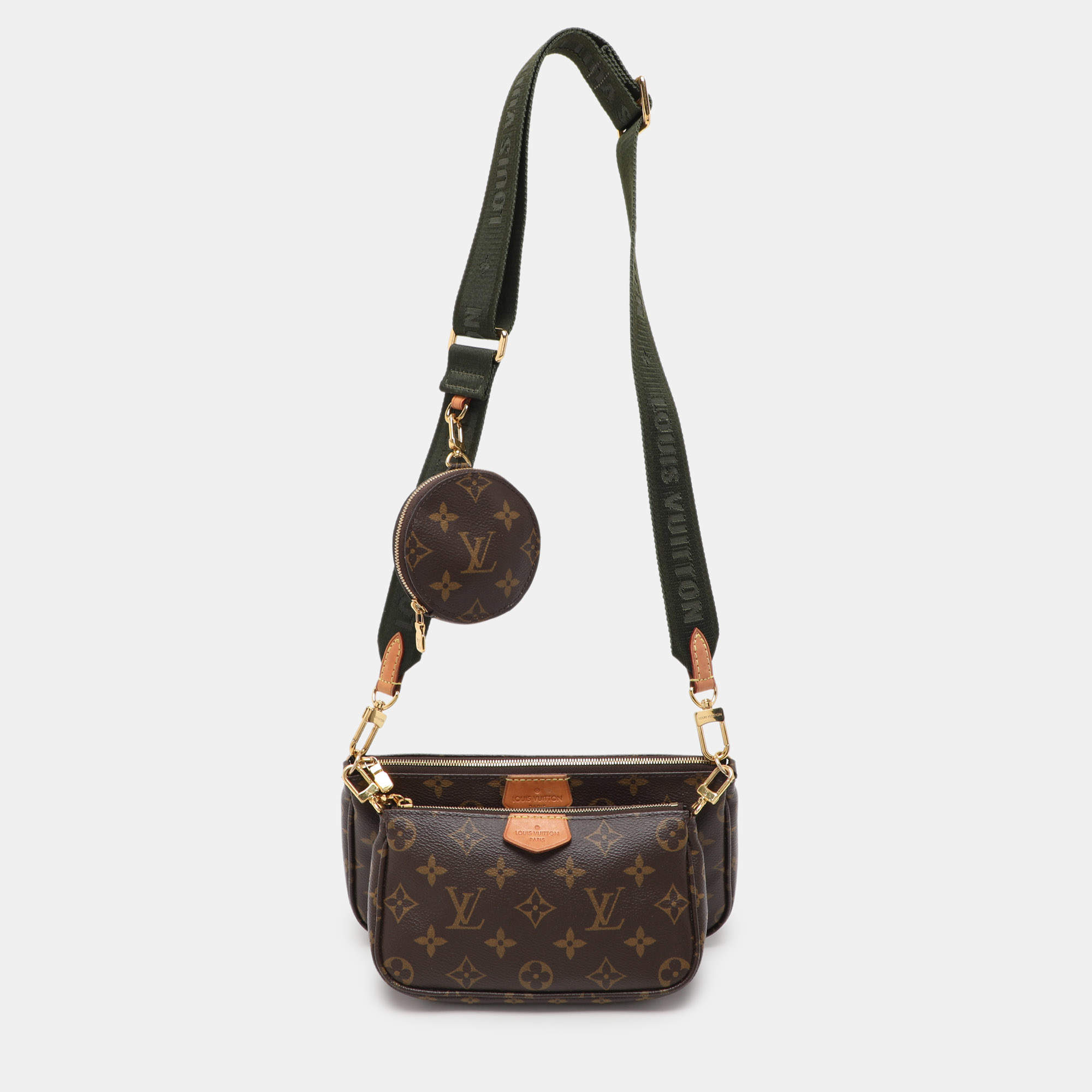 Louis Vuitton Green Monogram Canvas Multi Pochette Accessories Bag