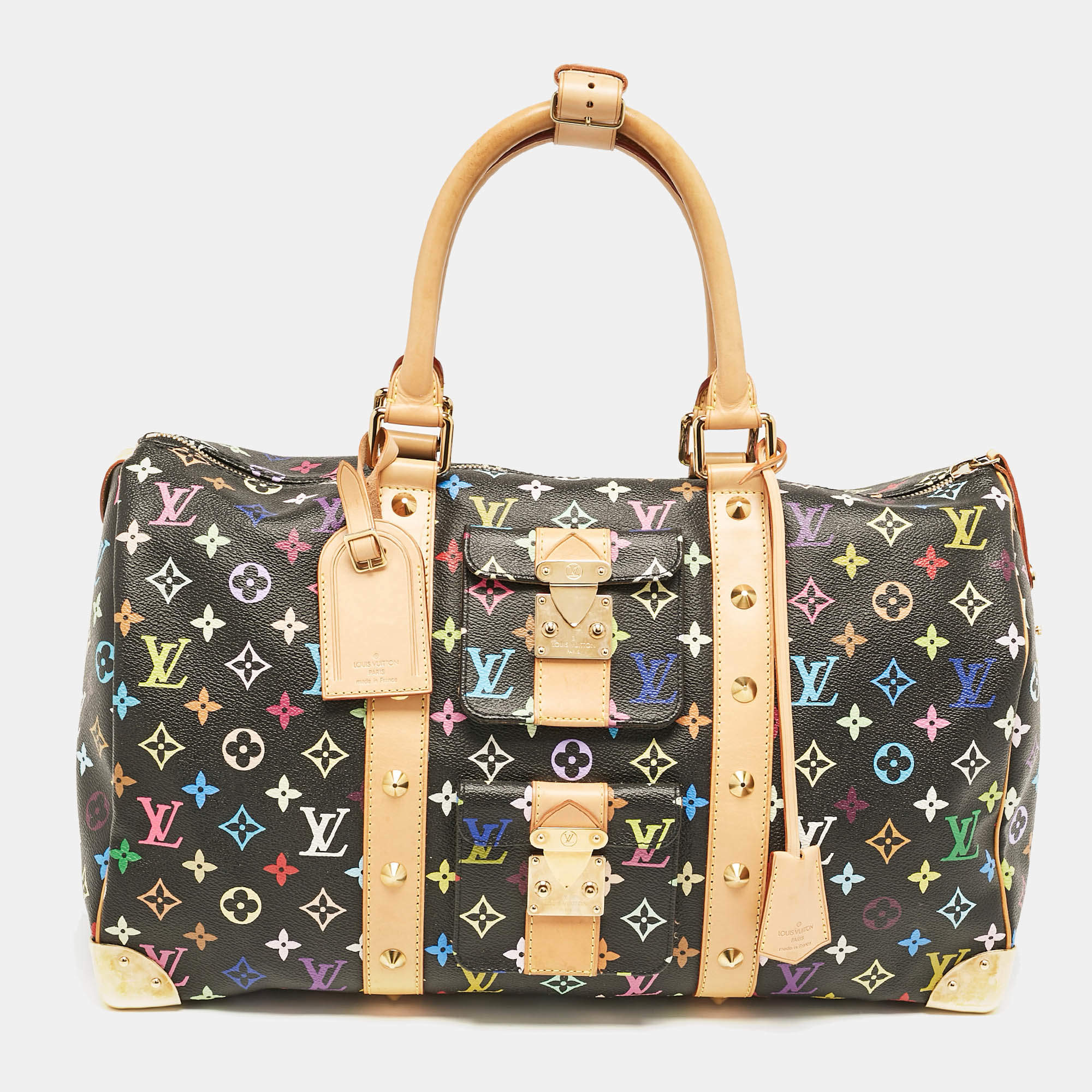 Louis Vuitton Black/Multicolor Monogram Canvas Keepall 45 Bag