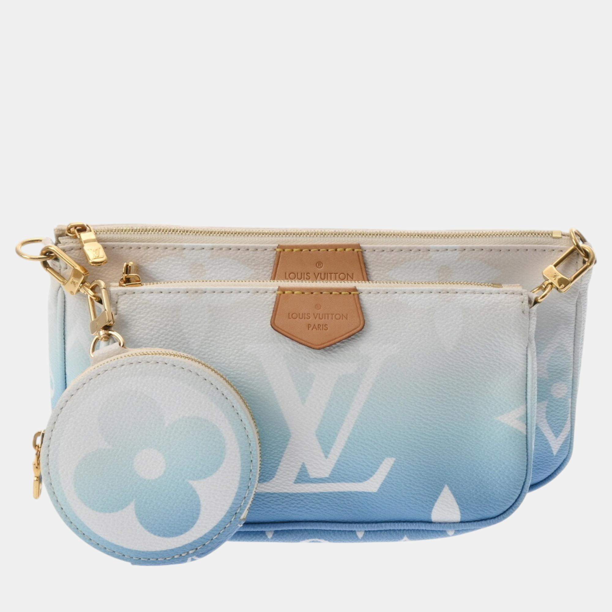 Louis Vuitton Blue/White Canvas Monogram Multi Pochette Accessoires Shoulder Bag