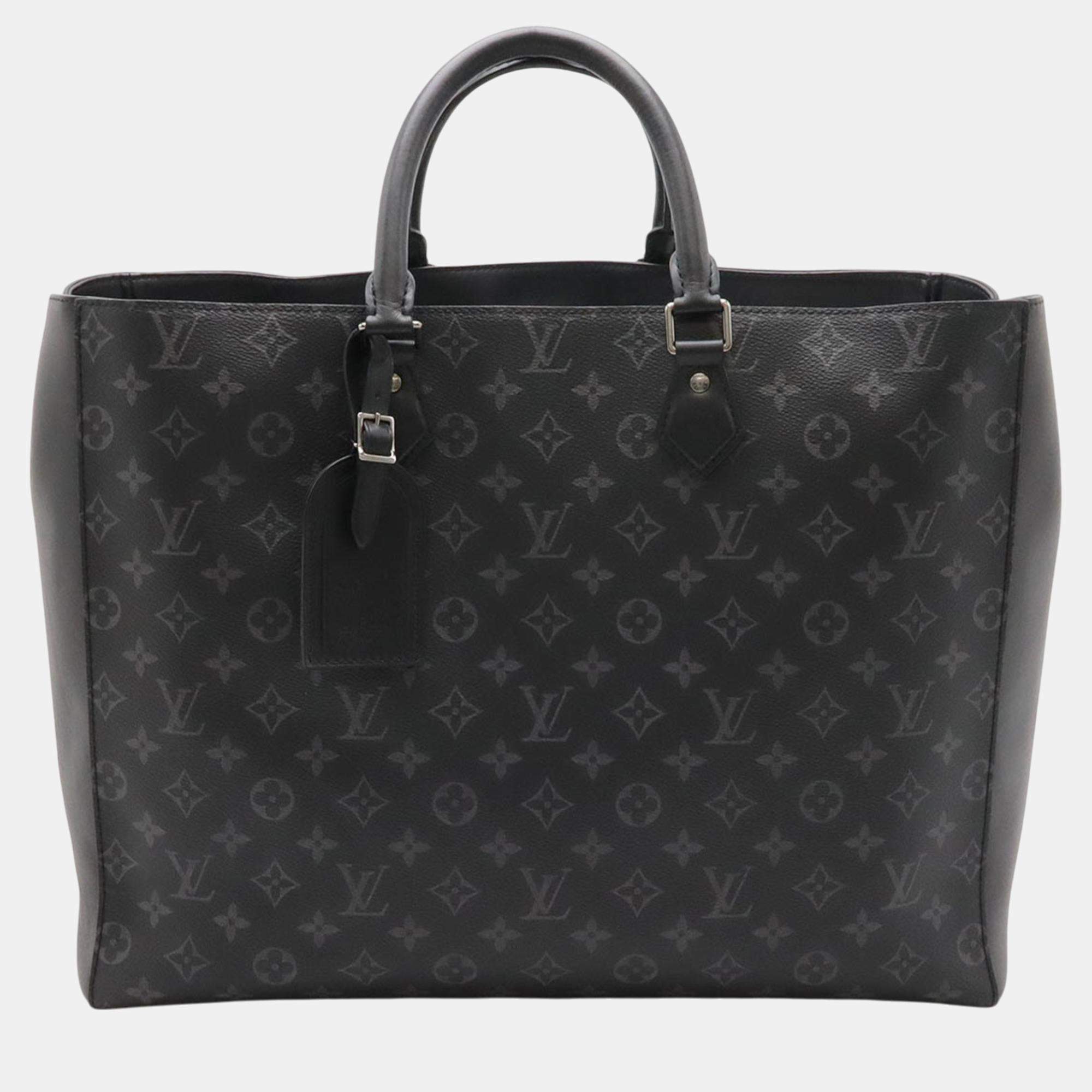 Pre Owned Louis Vuitton Monogram Eclipse Grand Sac Large Tote Bag