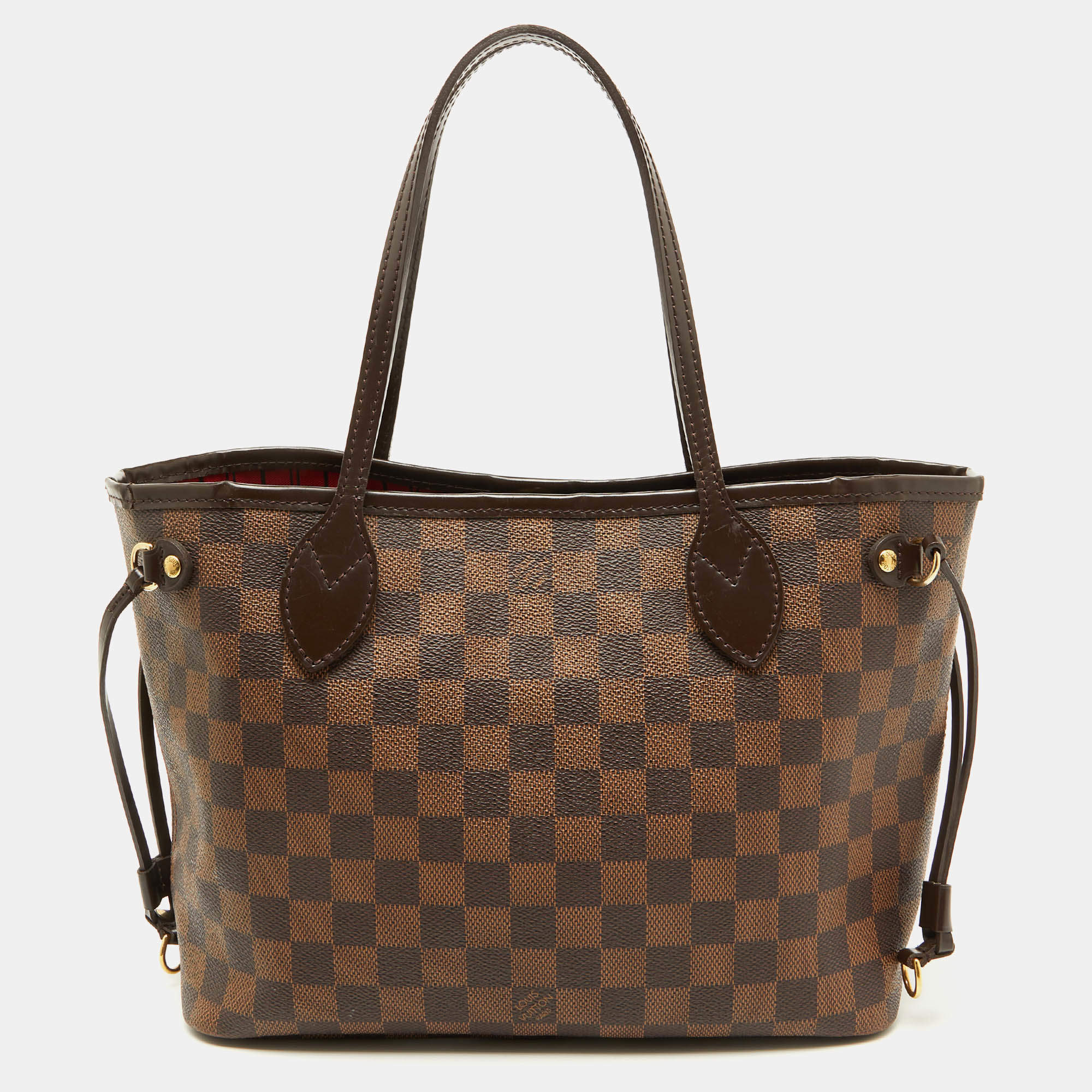 Louis Vuitton Damier Ebene Canvas Neverfull PM Bag