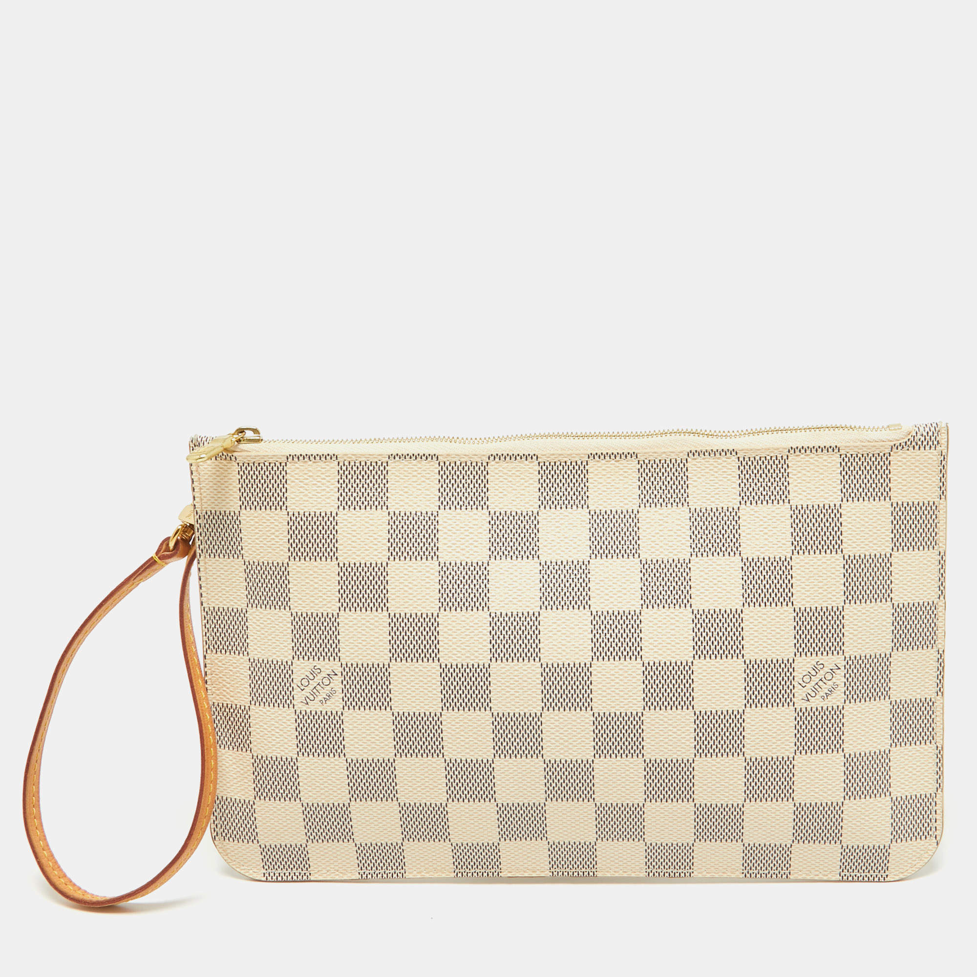 Louis Vuitton Damier Azur Canvas Neverfull PM Zipped Pochette