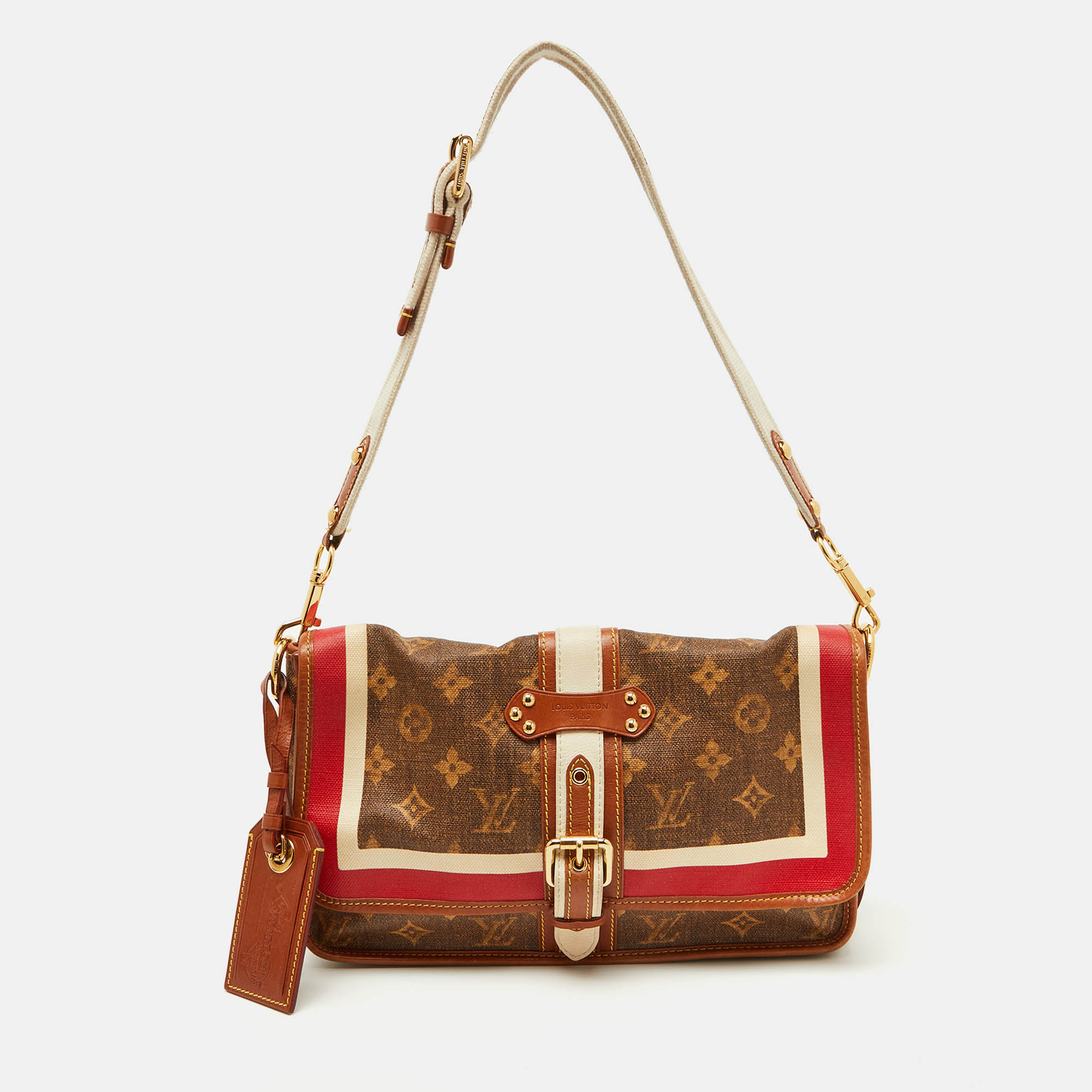 مملوكة مسبقًا Louis Vuitton Multi Canvas Tissue Porte Rayures Clutch Bag