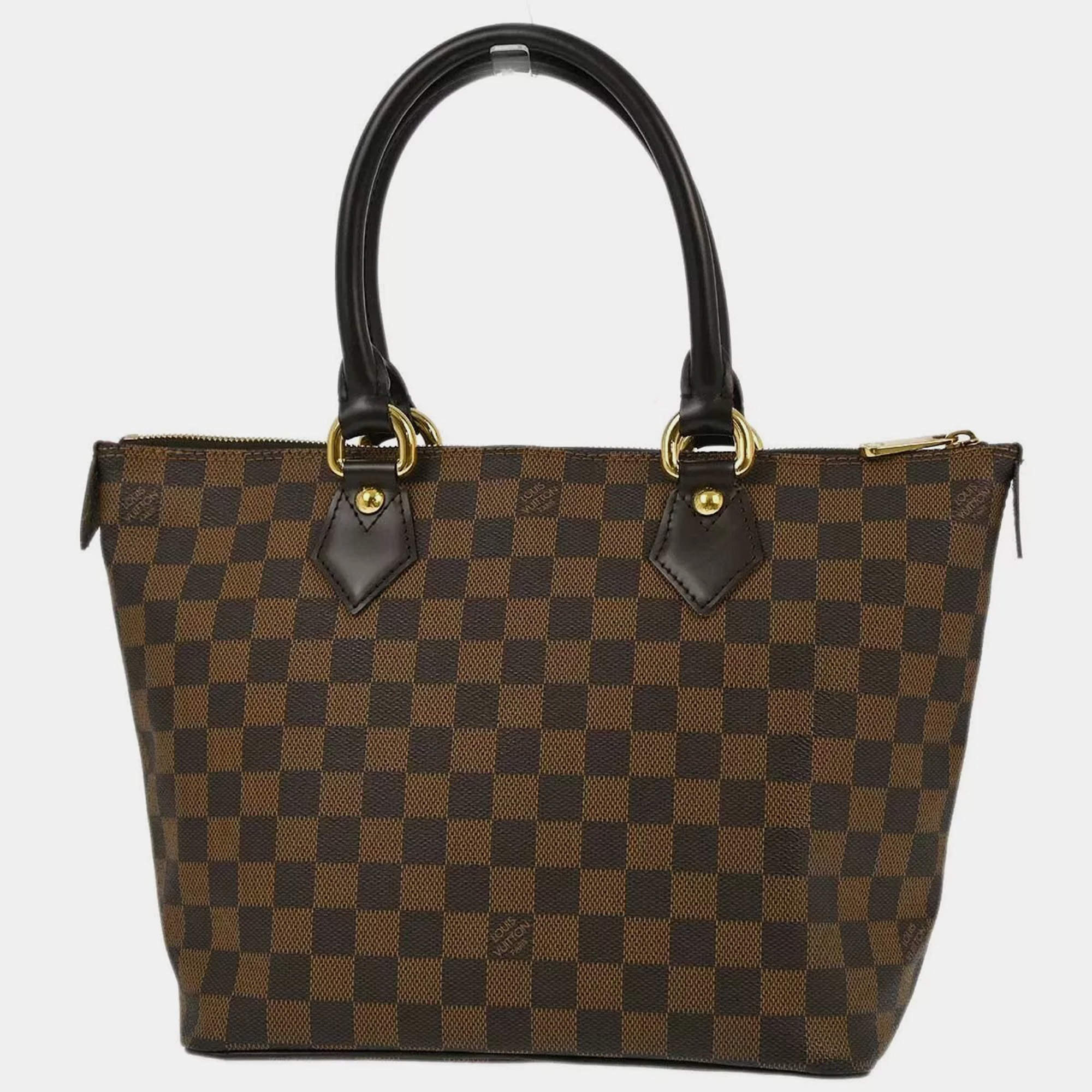 Pre Owned Louis Vuitton Brown Damier Saleya PM Tote Bag