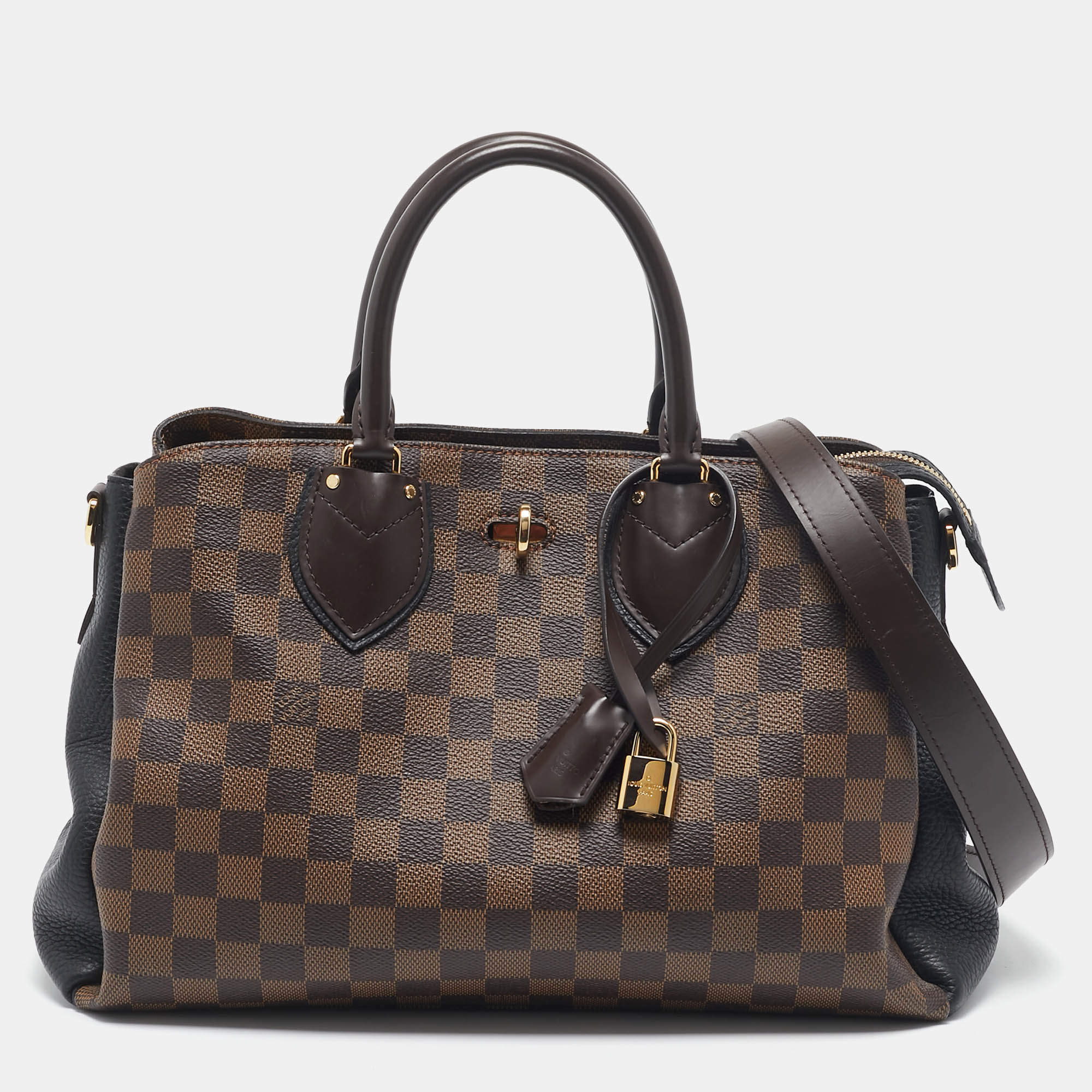 Pre Owned Louis Vuitton Black Damier Ebene Canvas Normandy Bag
