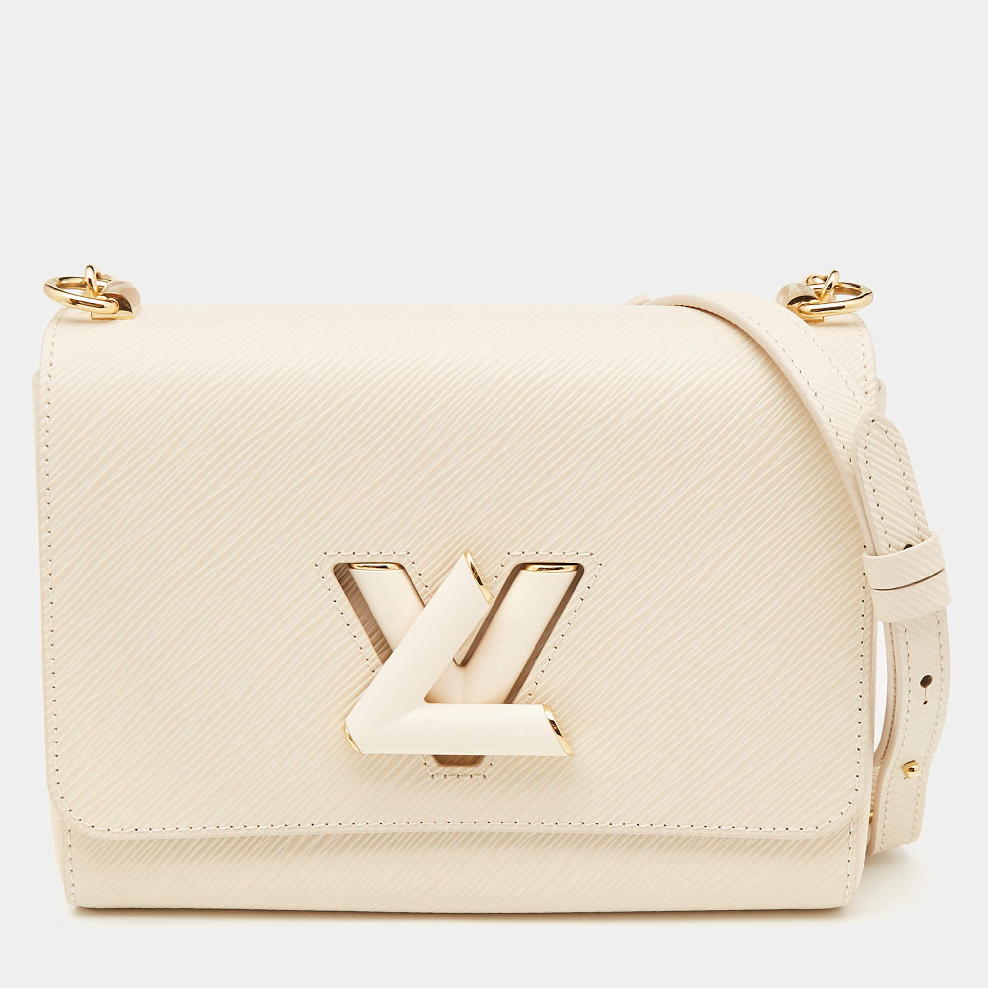 Pre Owned Louis Vuitton Cream Epi Leather Twist MM Bag