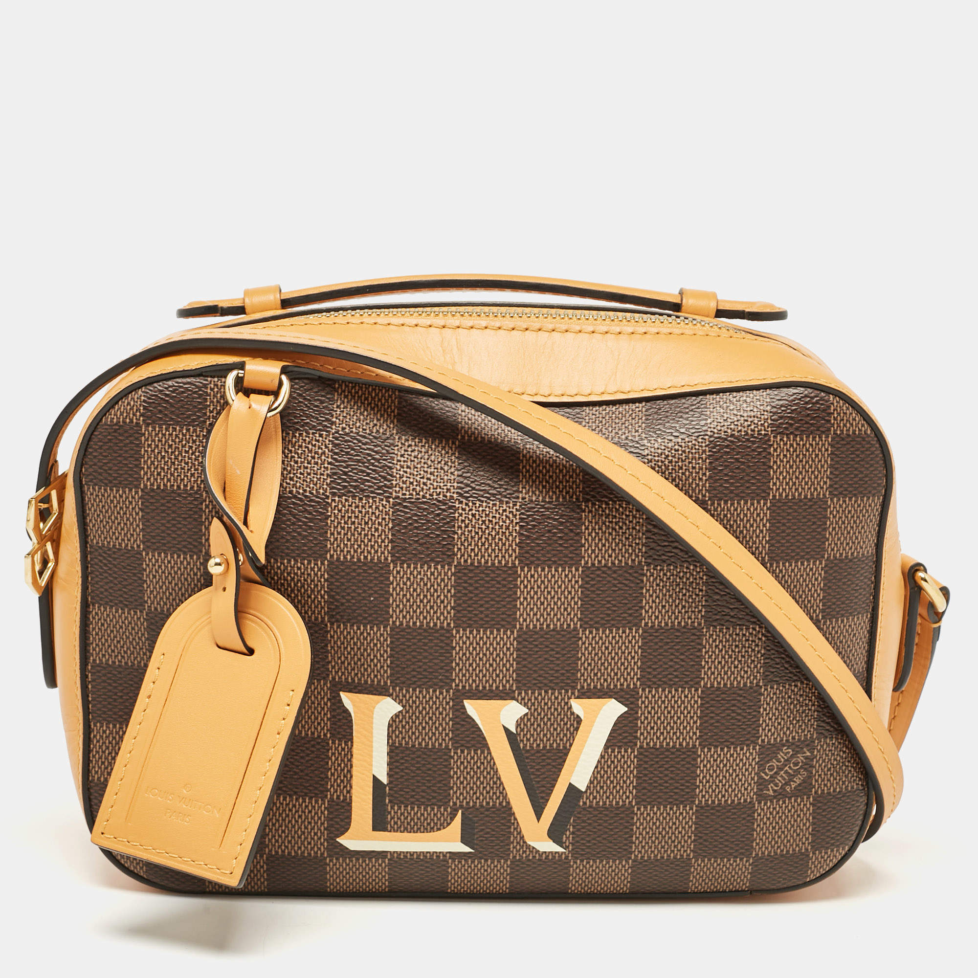 Louis Vuitton Safran Damier Ebene Santa Monica Bag