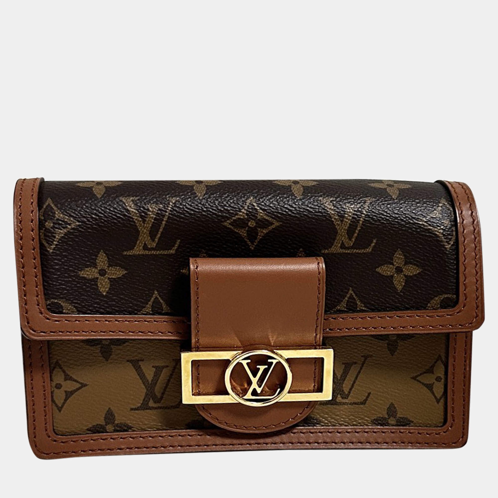 Louis Vuitton Brown Monogram Canvas Daphne Mini Wallet on Chain