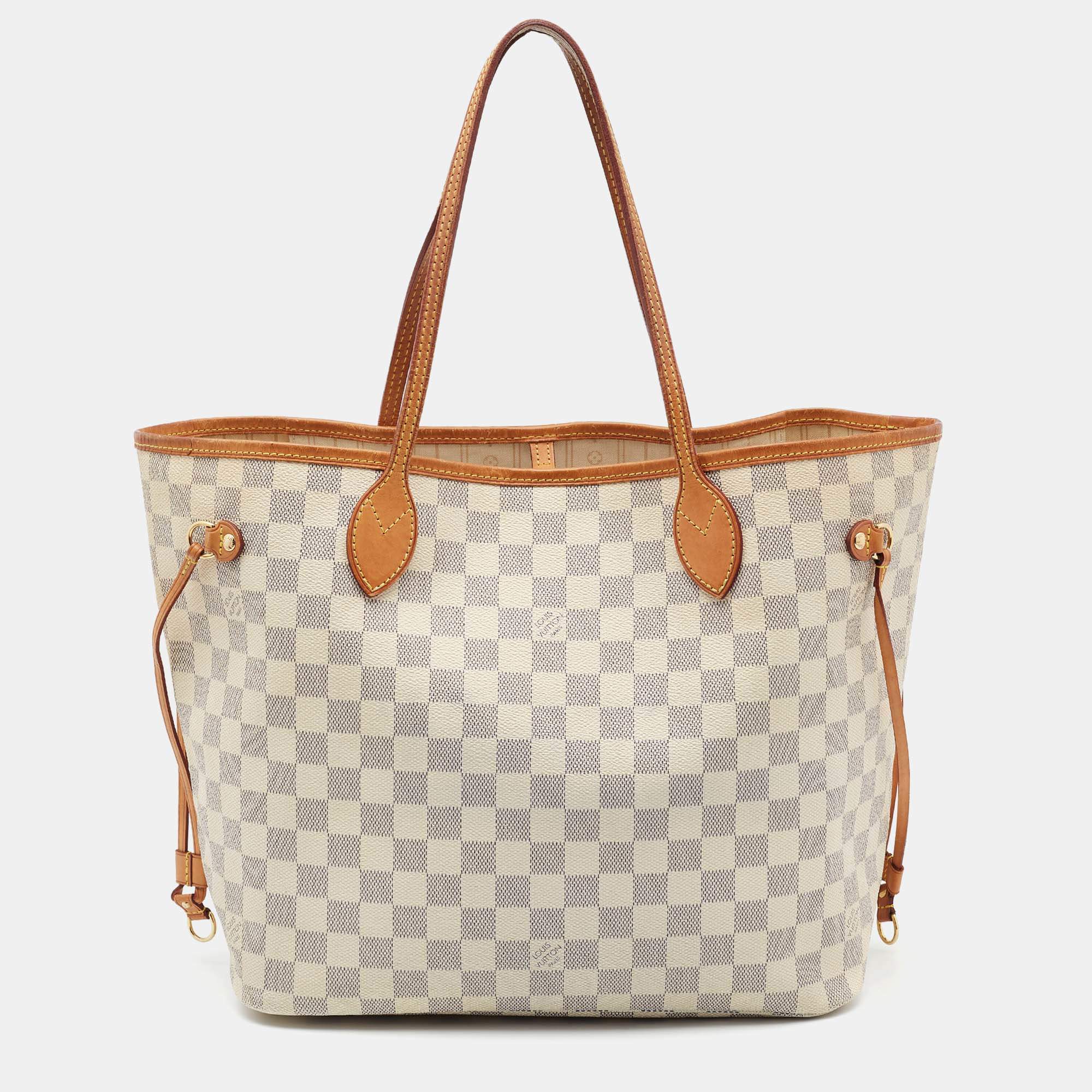 Louis Vuitton Damier Azur Canvas Neverfull MM Bag