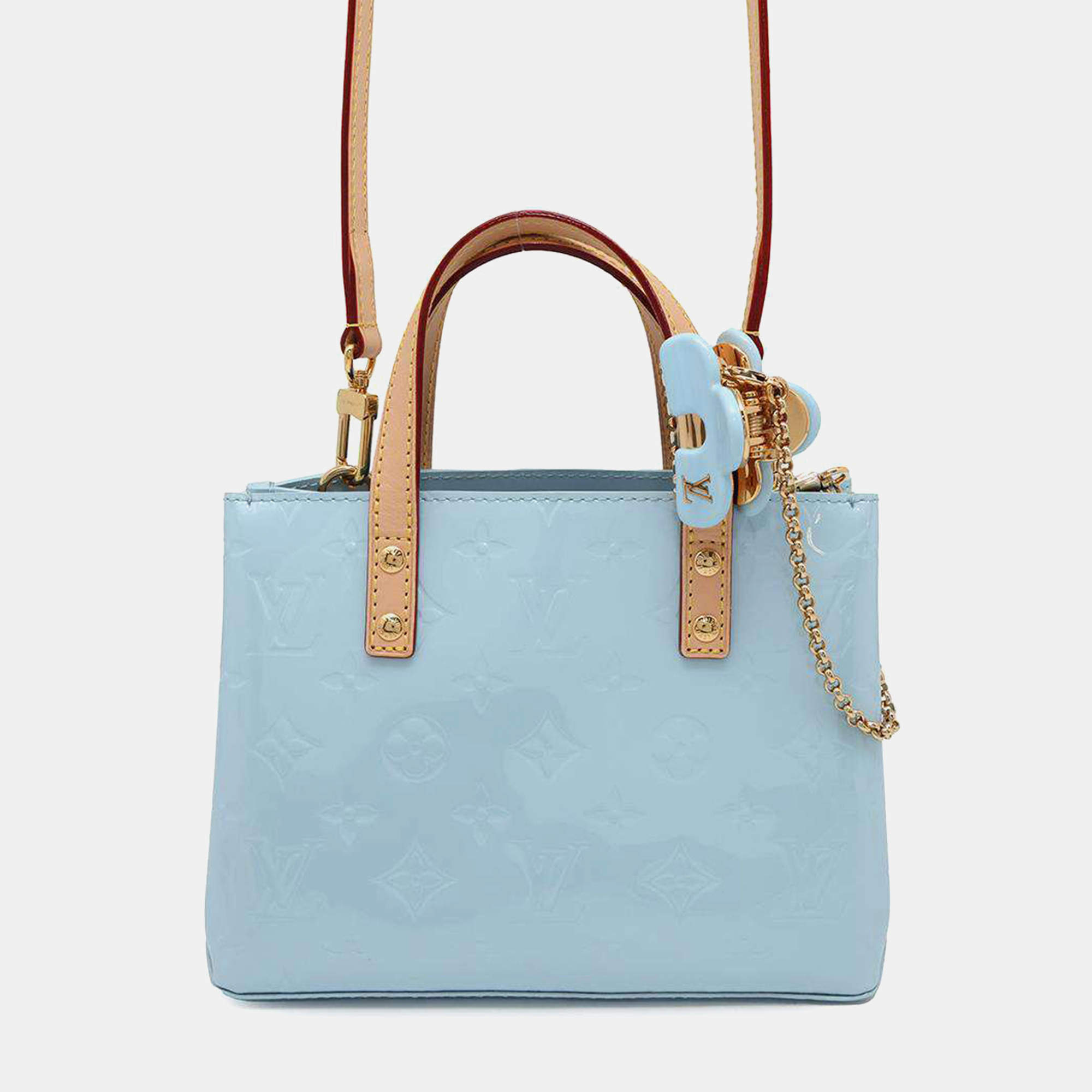 Louis Vuitton Sky Monogram Vernis Leather Lvremix Reade PM Tote Bag