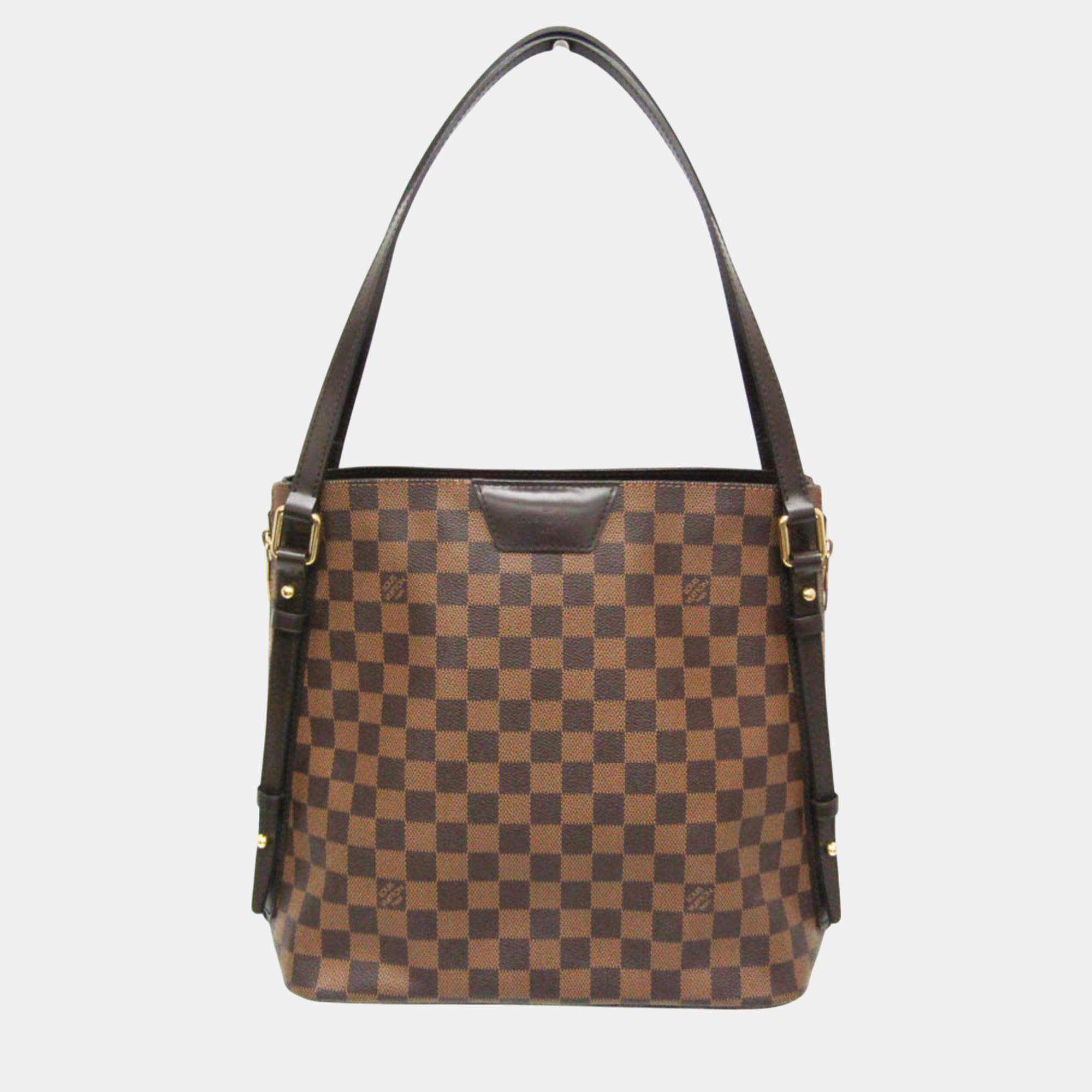 Pre Owned Louis Vuitton Damier Ebene Canvas Rivington Tote Bag