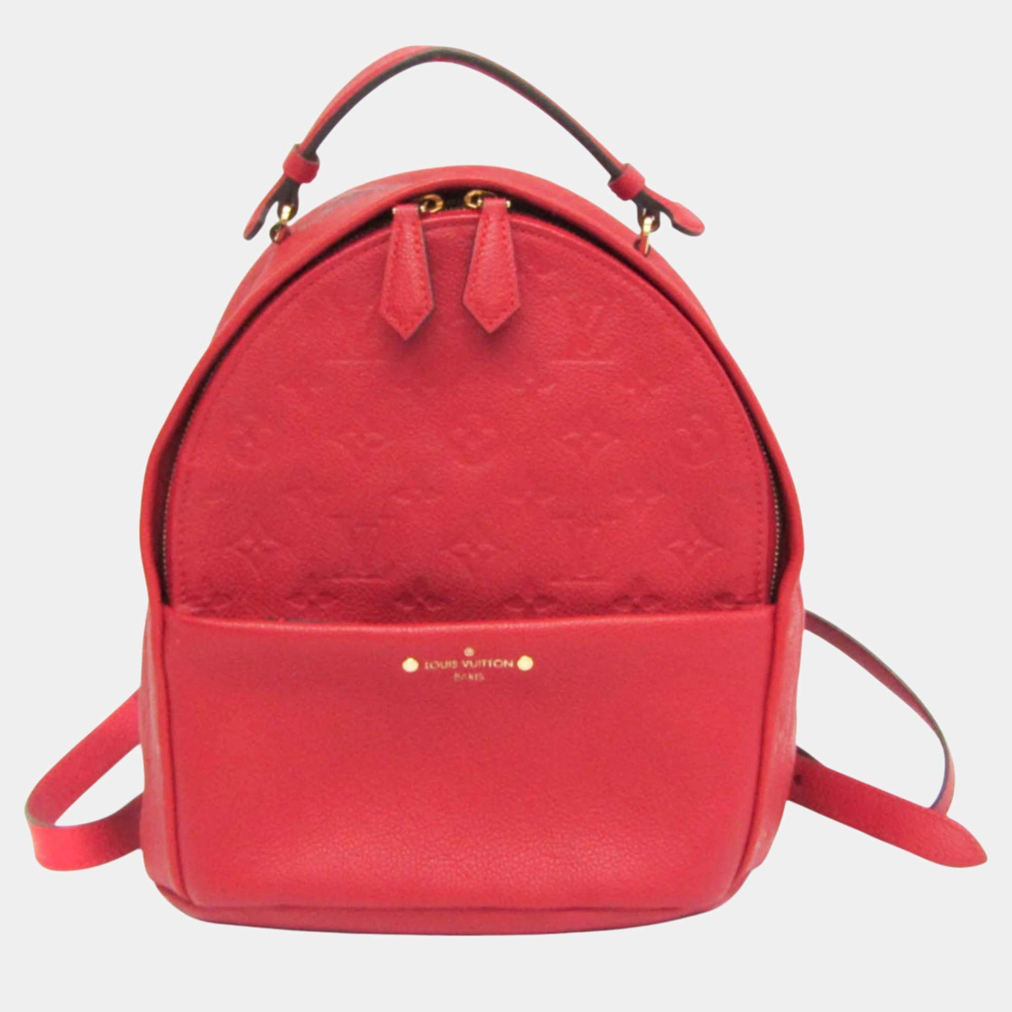 Louis Vuitton Cerise Monogram Empreinte Leather Sorbonne Backpack