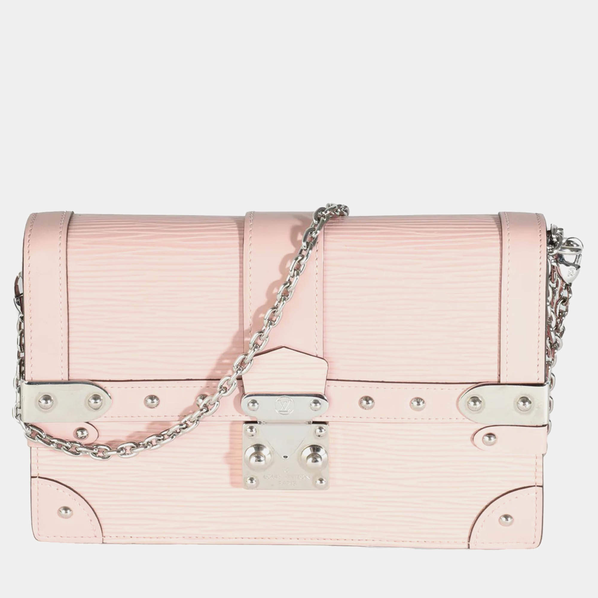 Louis Vuitton Rose Ballerine Epi Trunk Chain Wallet