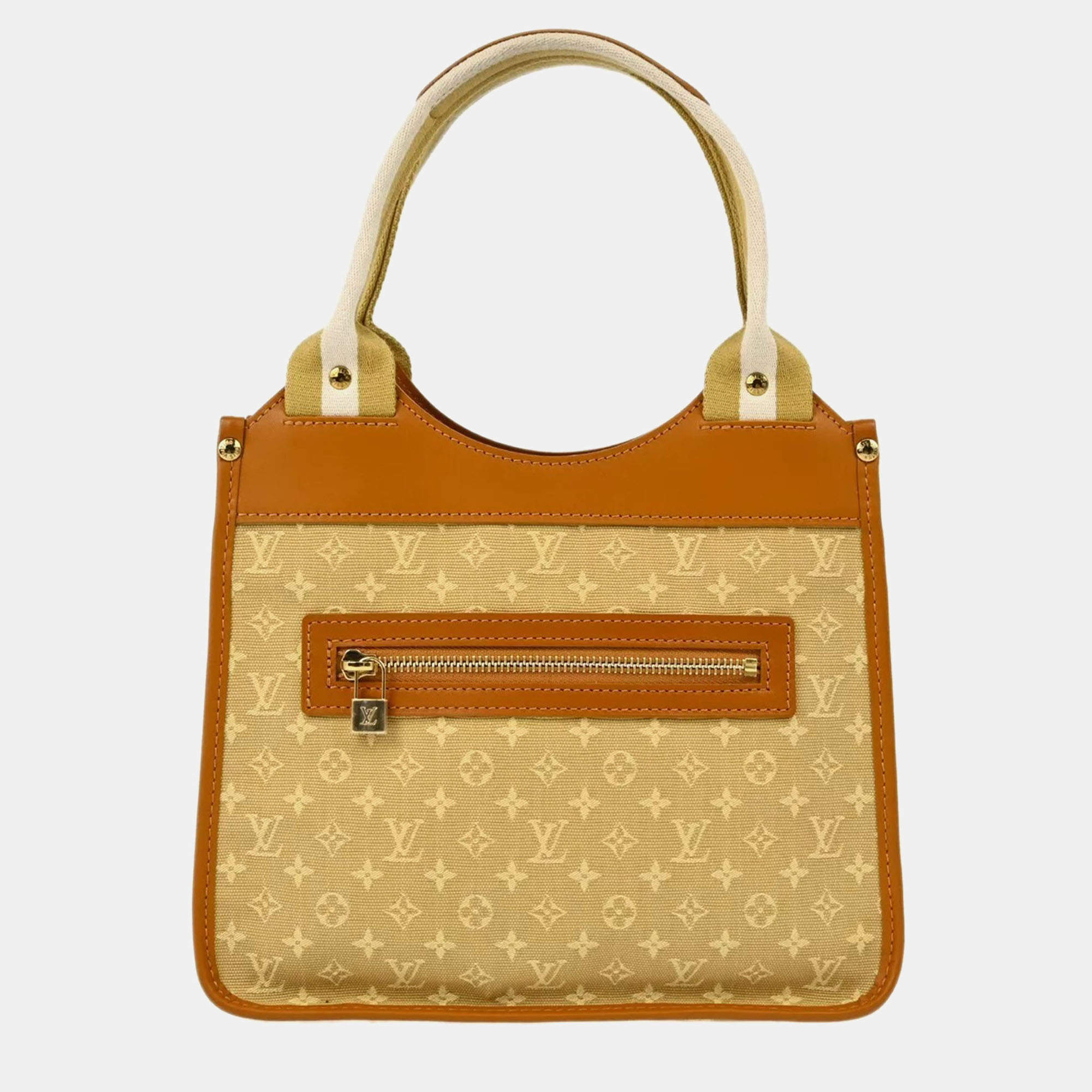 Pre Owned Louis Vuitton Beige Monogram Mini Sac Catherine Handbag