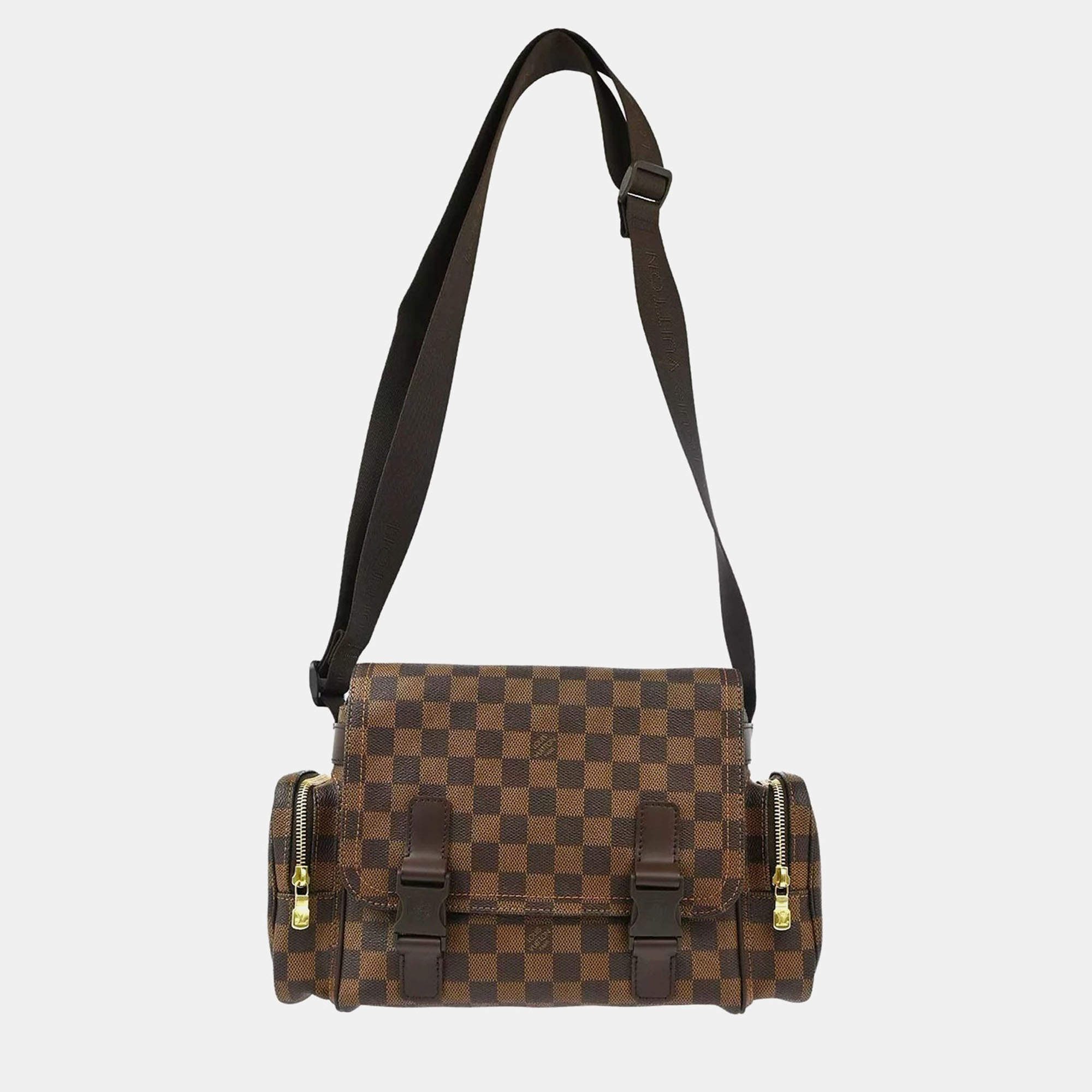 Pre Owned Louis Vuitton Damier Ebene Canvas Reporter Melville Shoulder Bag