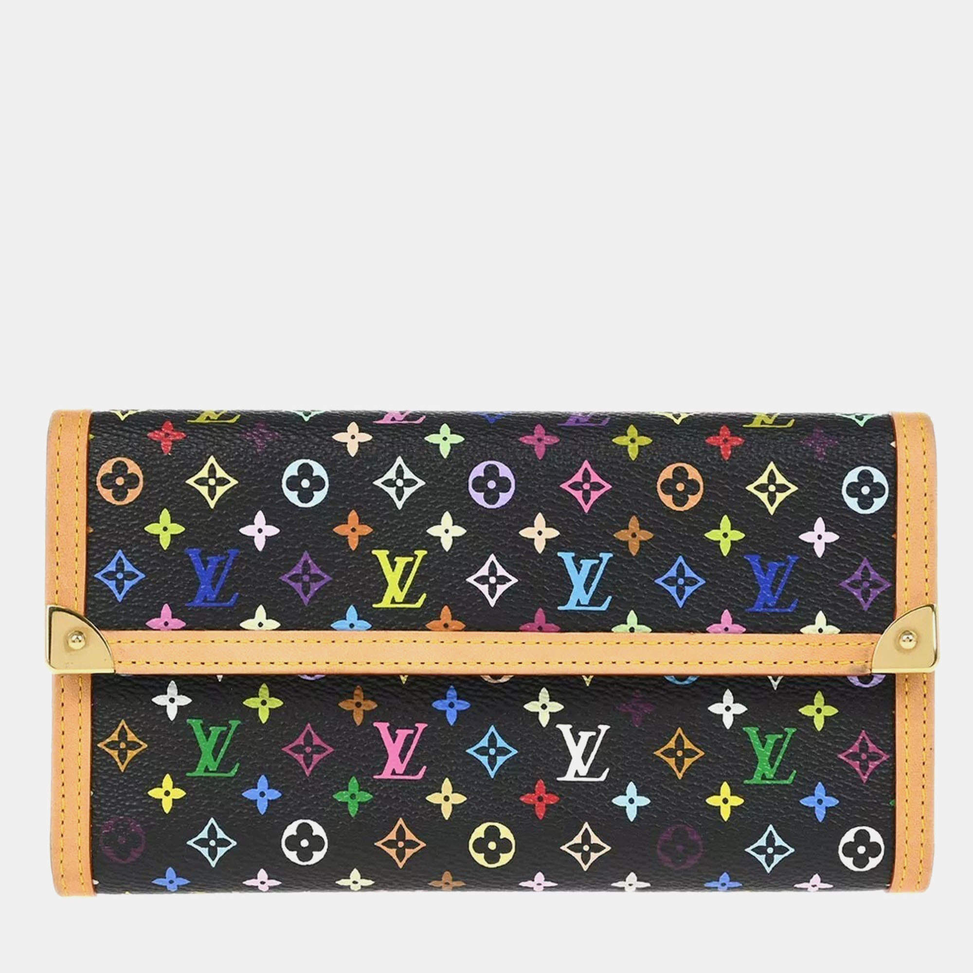 Louis Vuitton Black Monogram Multicolor Wallet