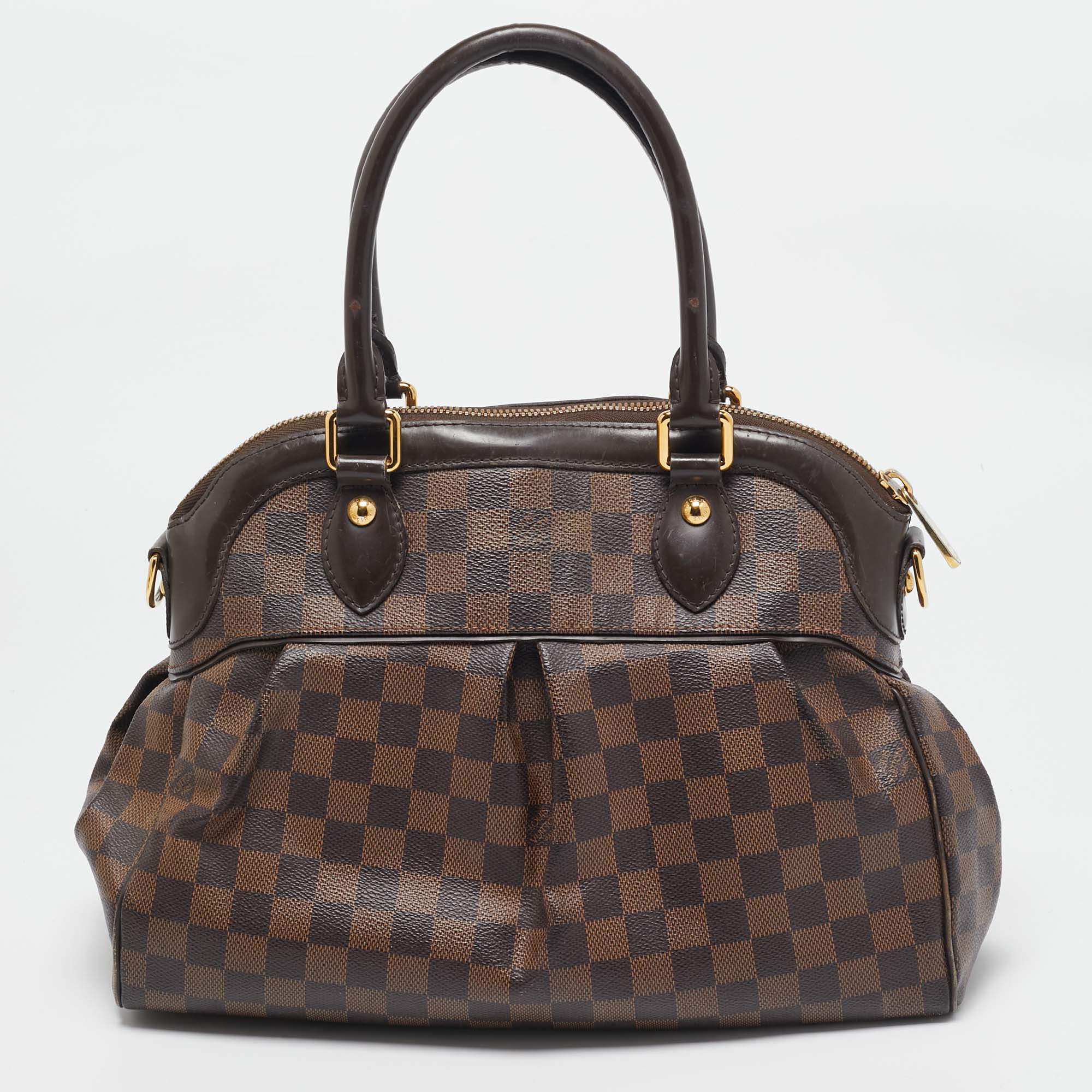Pre Owned Louis Vuitton Damier Ebene Canvas Trevi PM Bag