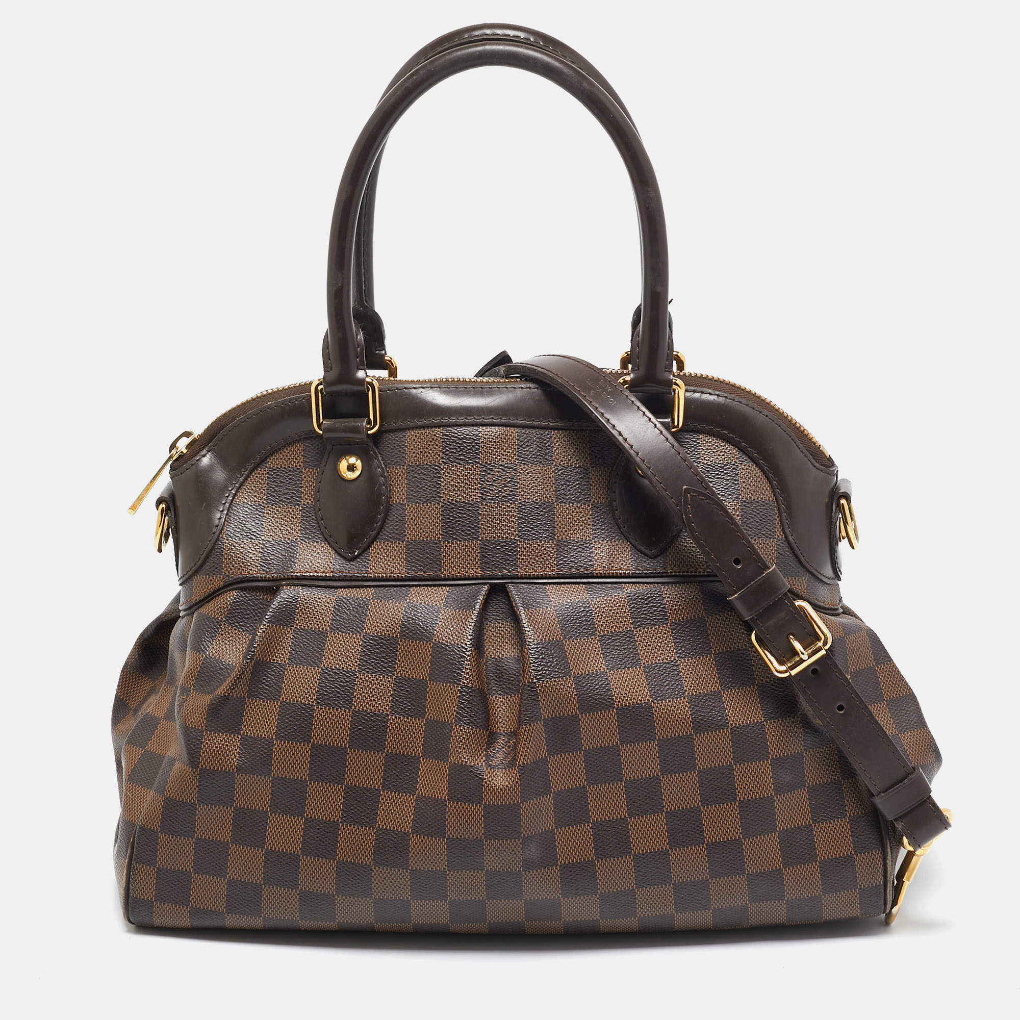 Pre Owned Louis Vuitton Damier Ebene Canvas Trevi PM Bag