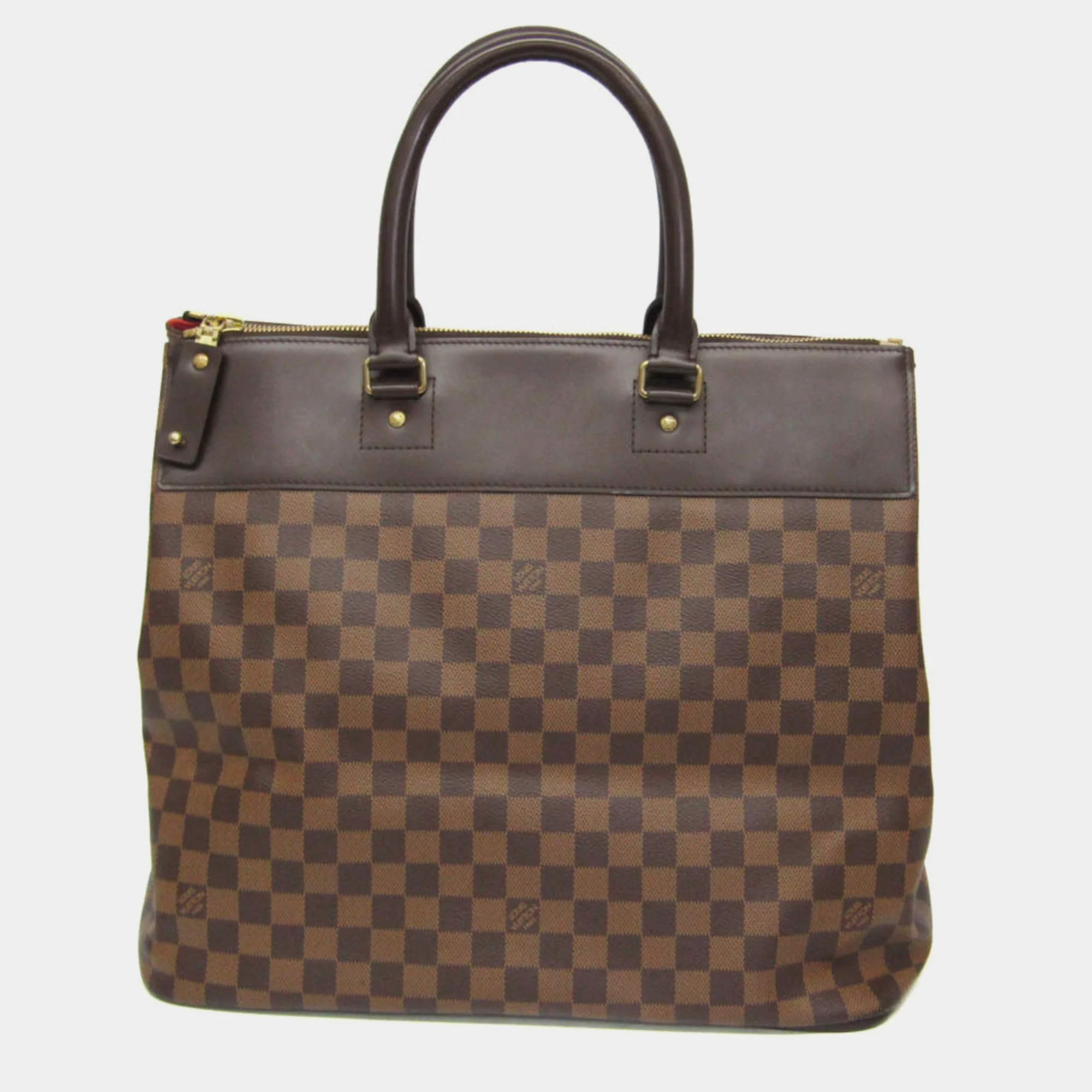 Pre Owned Louis Vuitton Damier Ebene Greenwich PM Boston Bag