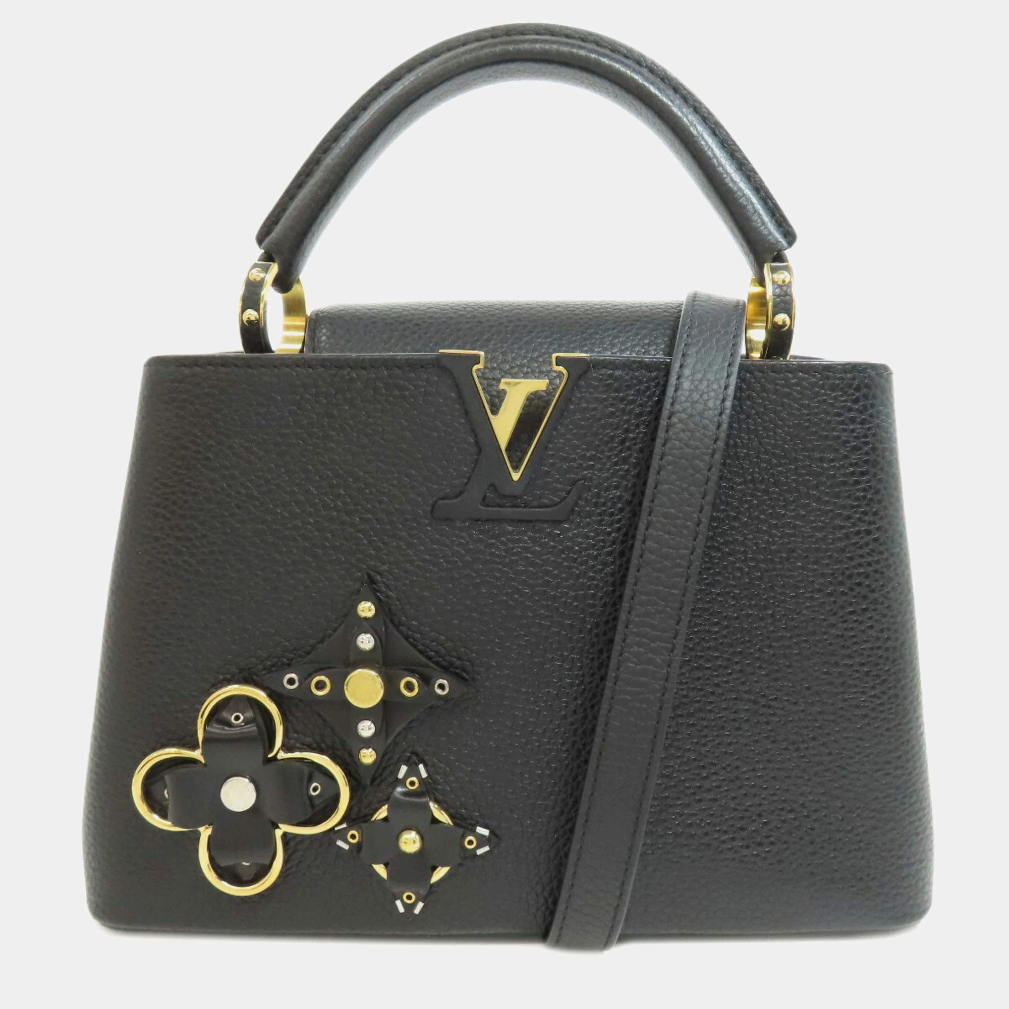 Louis Vuitton Black Leather Capucines BB Handbag