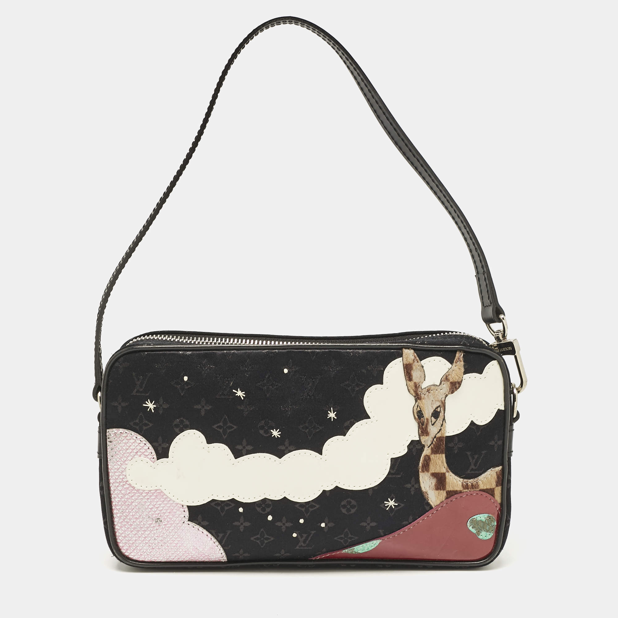 Pre Owned Louis Vuitton Black/Multicolor Monogram Giraffe Conte De Fees Pochette