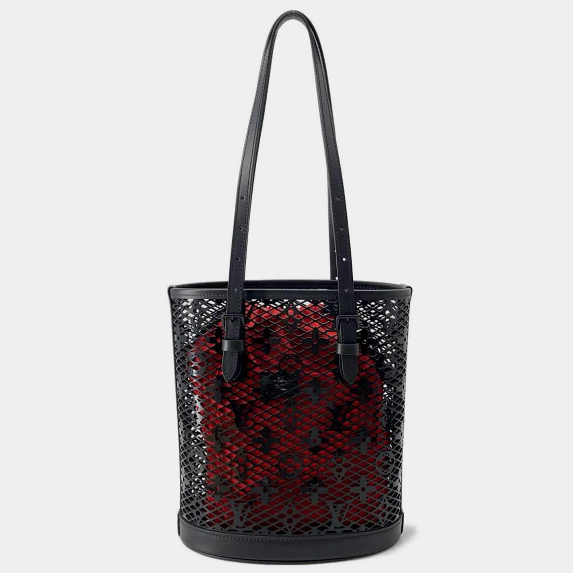 Louis Vuitton Noir Monogram Race Nicolas Ghesquiere PM Bucket Bag
