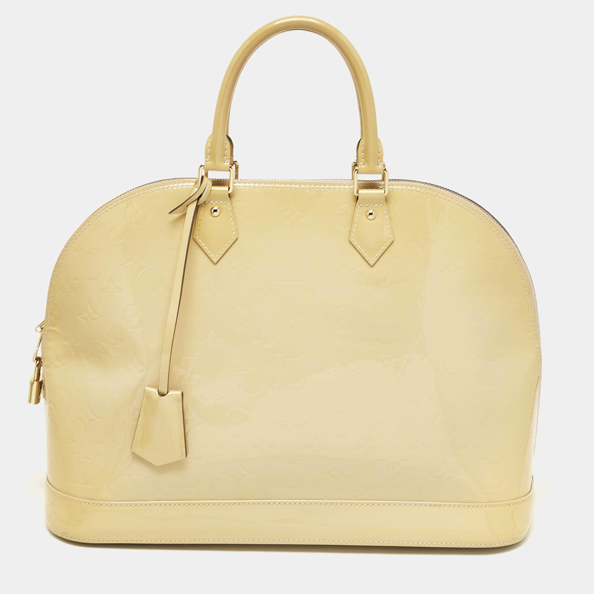 مملوكة مسبقًا Louis Vuitton Citrine Monogram Vernis Alma GM Bag