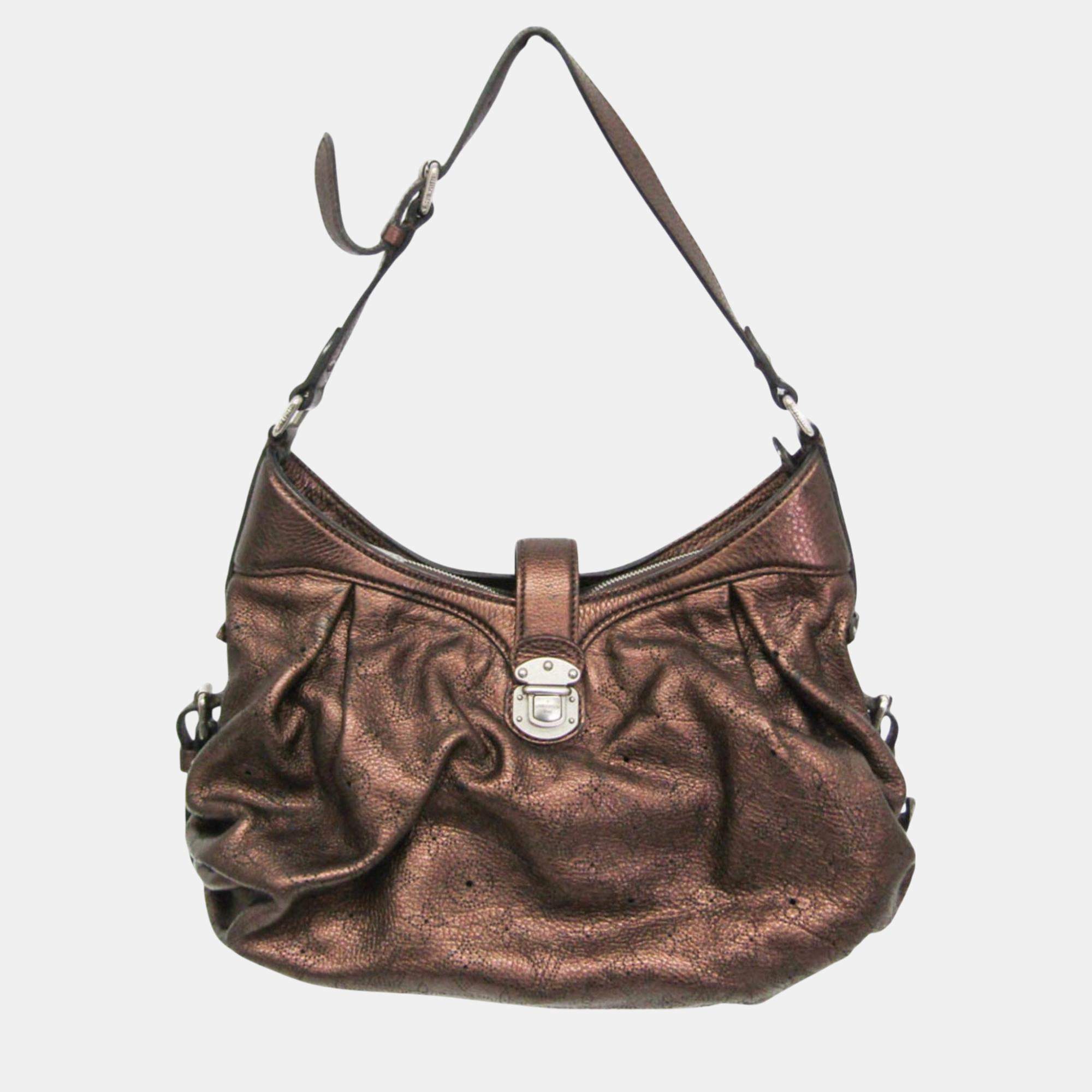 Pre Owned Louis Vuitton Mordore Mahina Leather Shoulder Bag