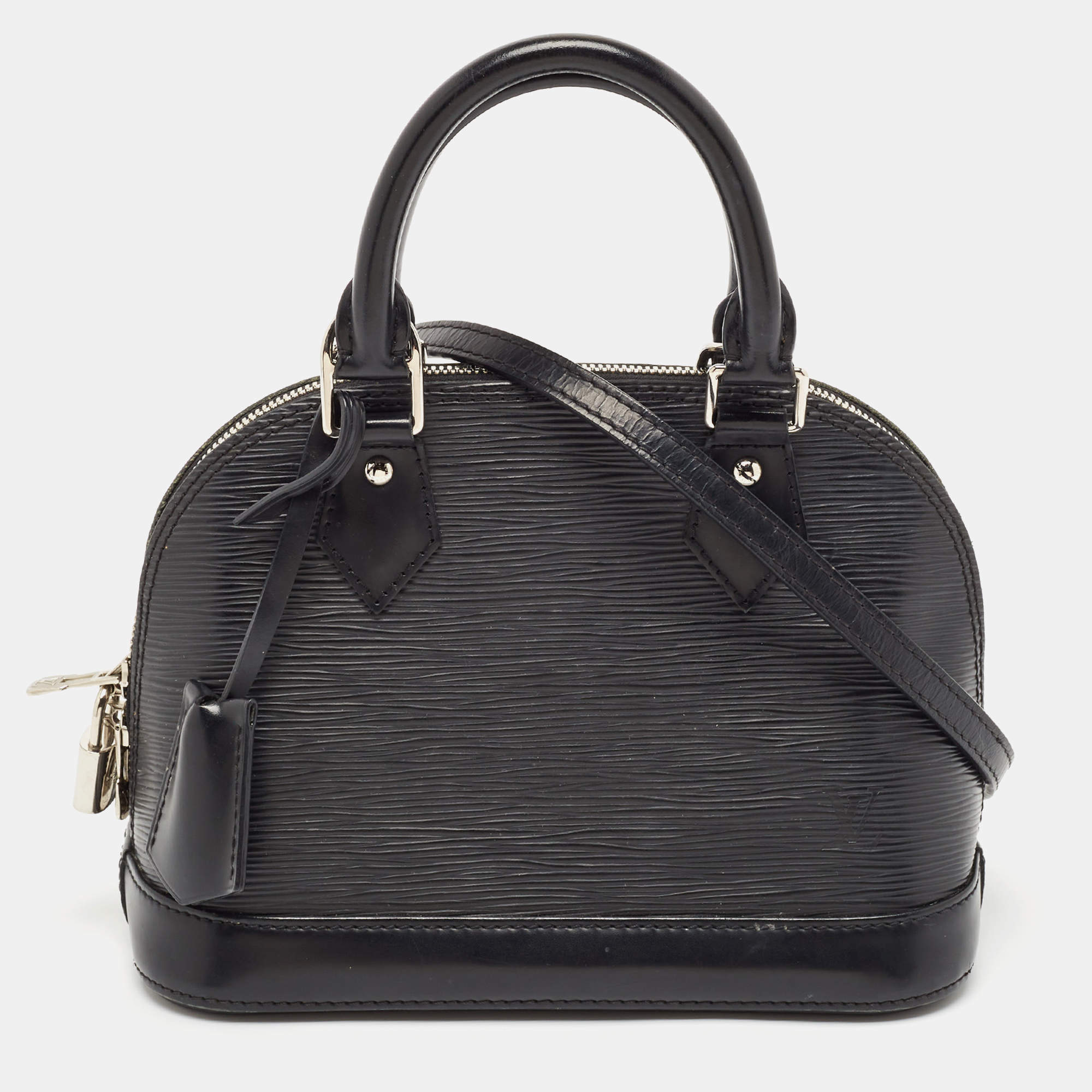 Pre Owned Louis Vuitton Black Epi Leather Alma BB Bag