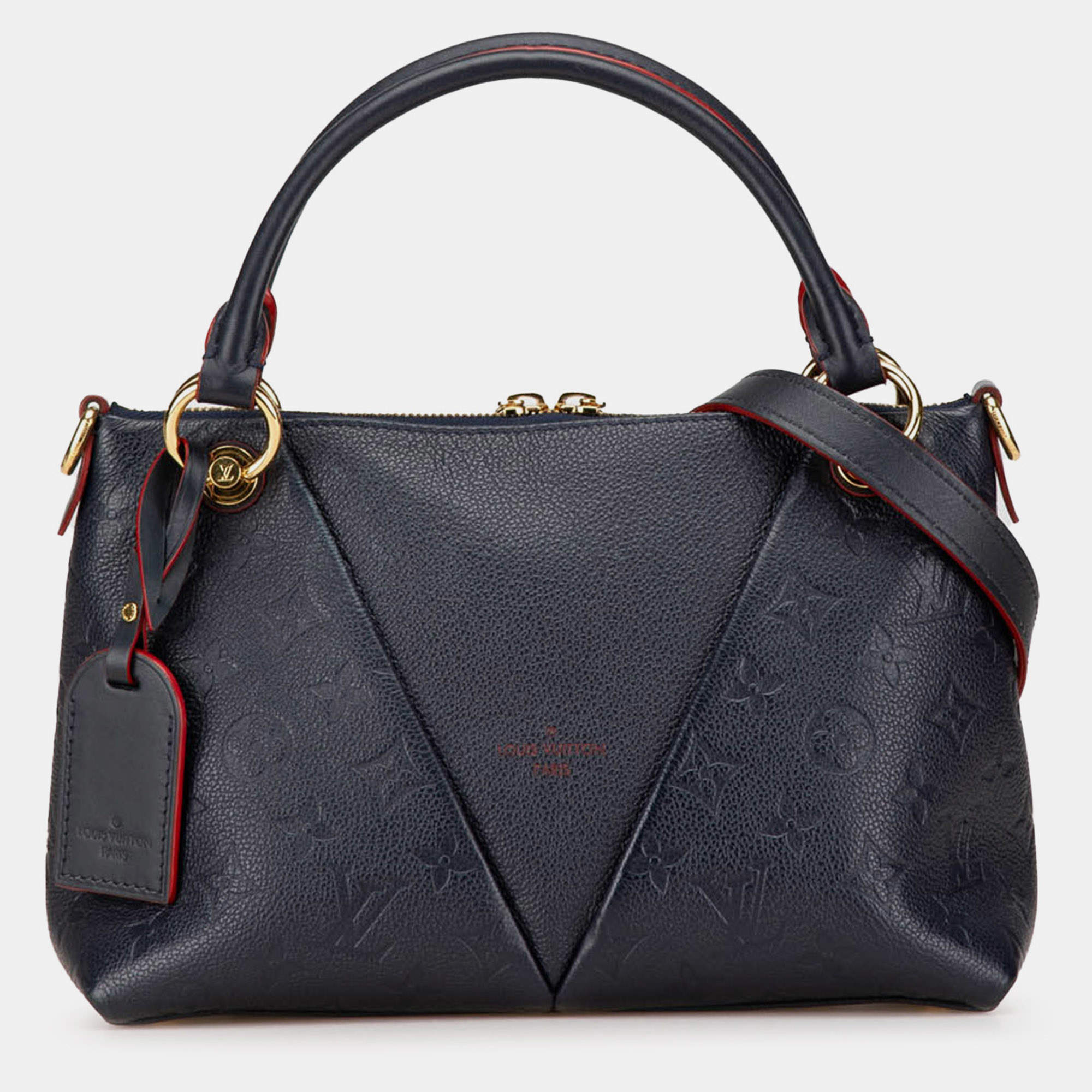 Louis Vuitton Dark Blue Monogram Empreinte Leather V BB Tote Bag