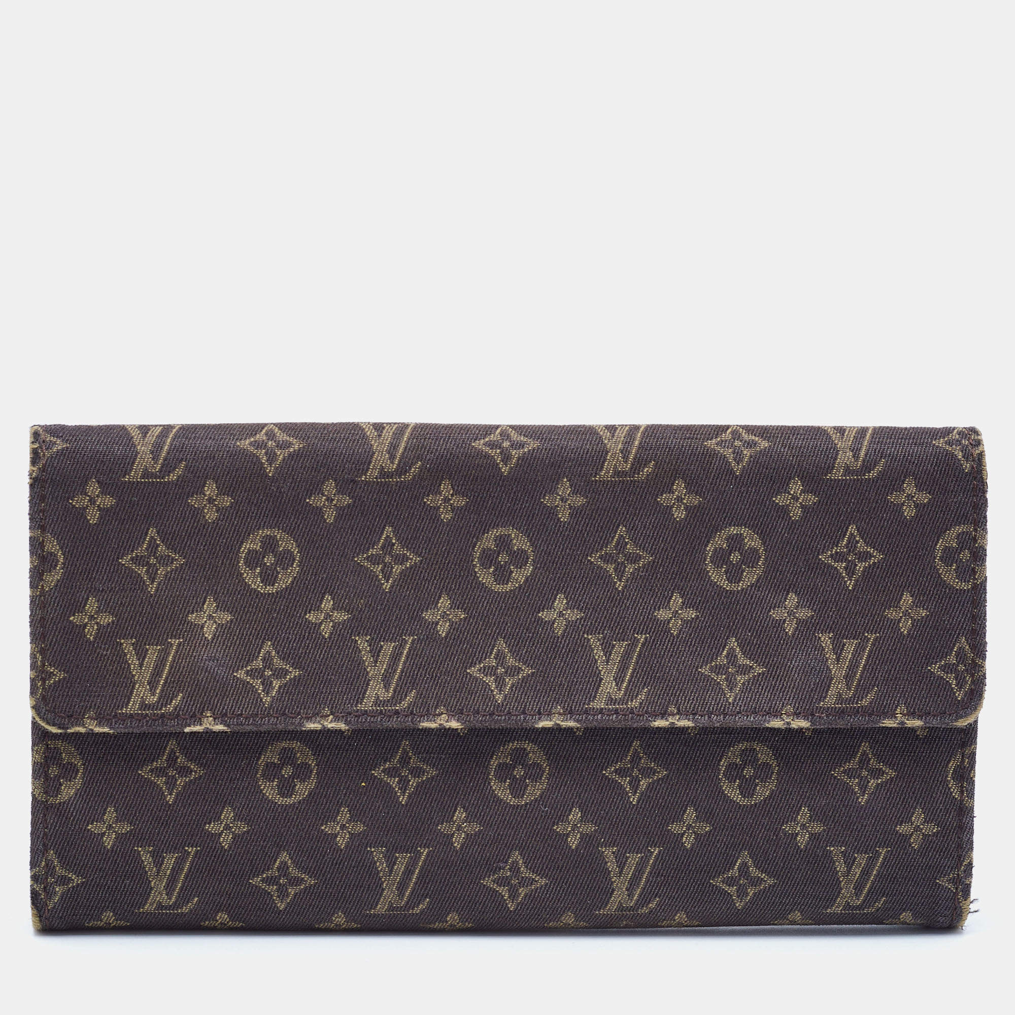 Louis Vuitton Brown Monogram Mini Lin Porte Tresor International Wallet 