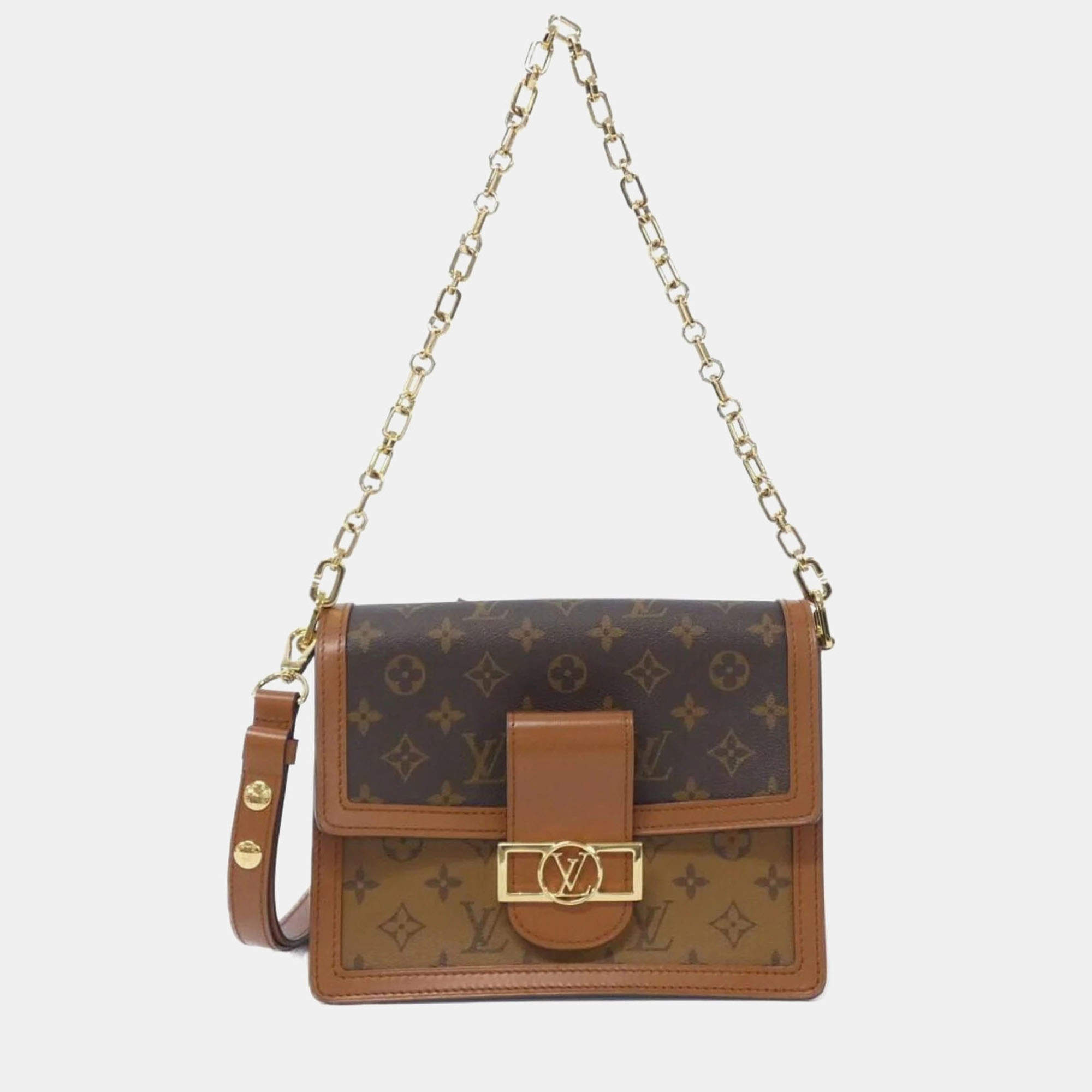 Louis Vuitton Monogram Reverse Dauphine MM Shoulder Bag