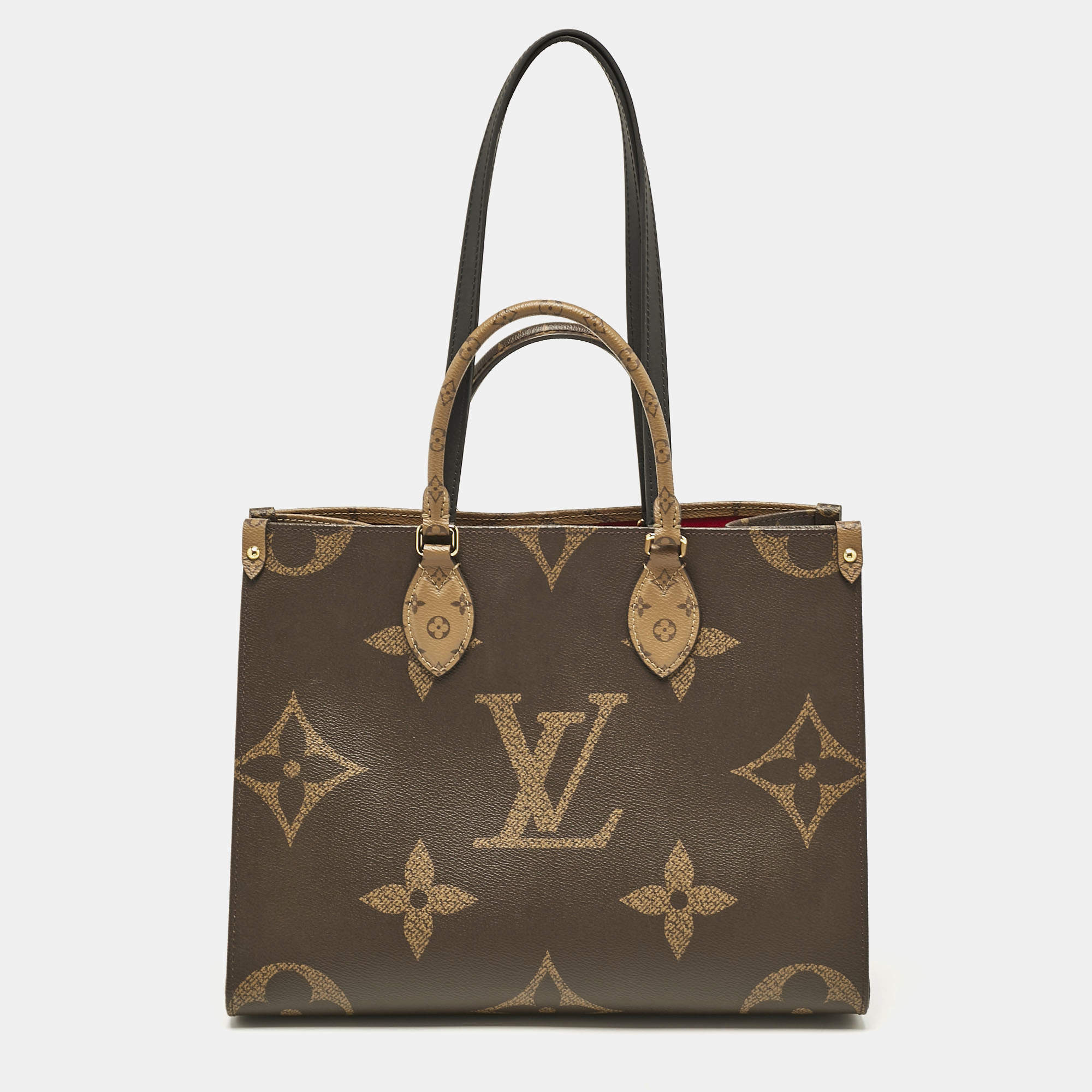Pre Owned Louis Vuitton Monogram Giant Reverse Canvas Onthego MM Bag
