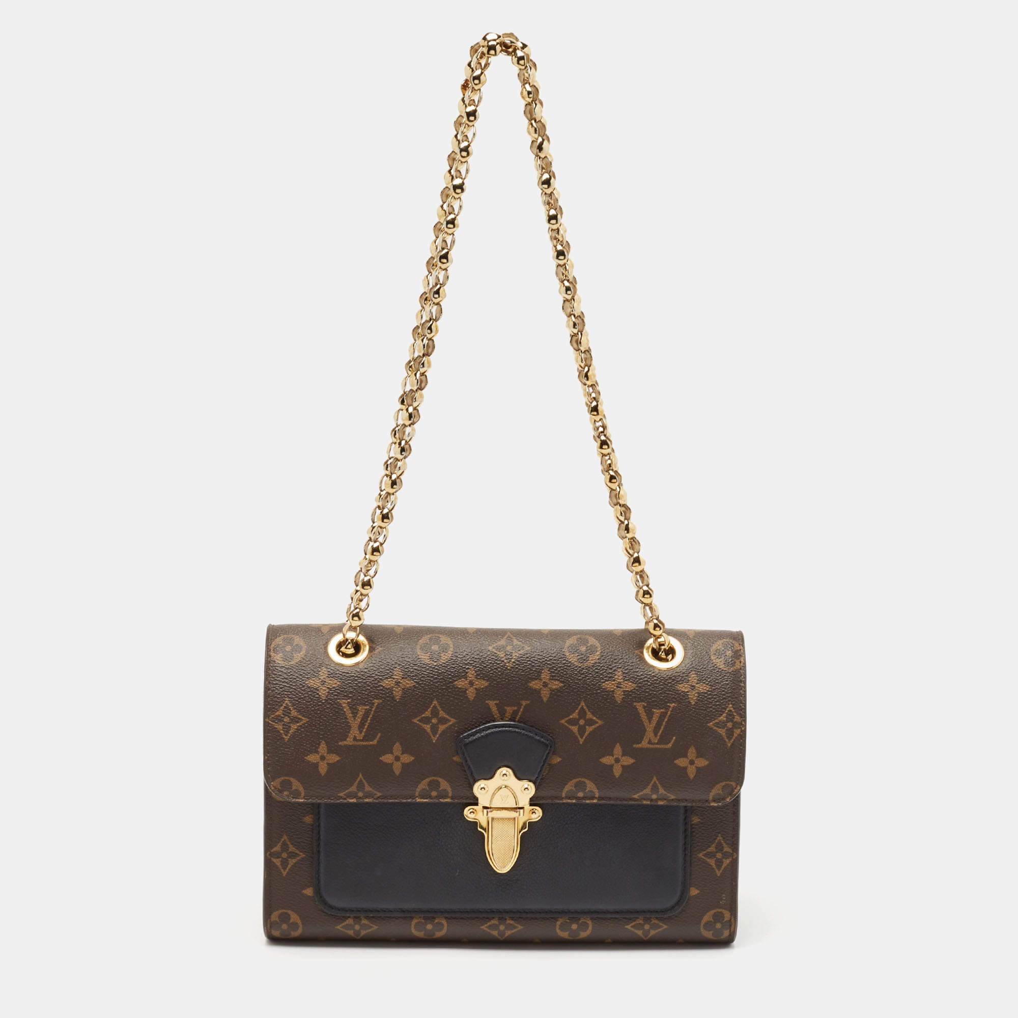 Pre Owned Louis Vuitton Black Monogram Canvas Victoire Bag