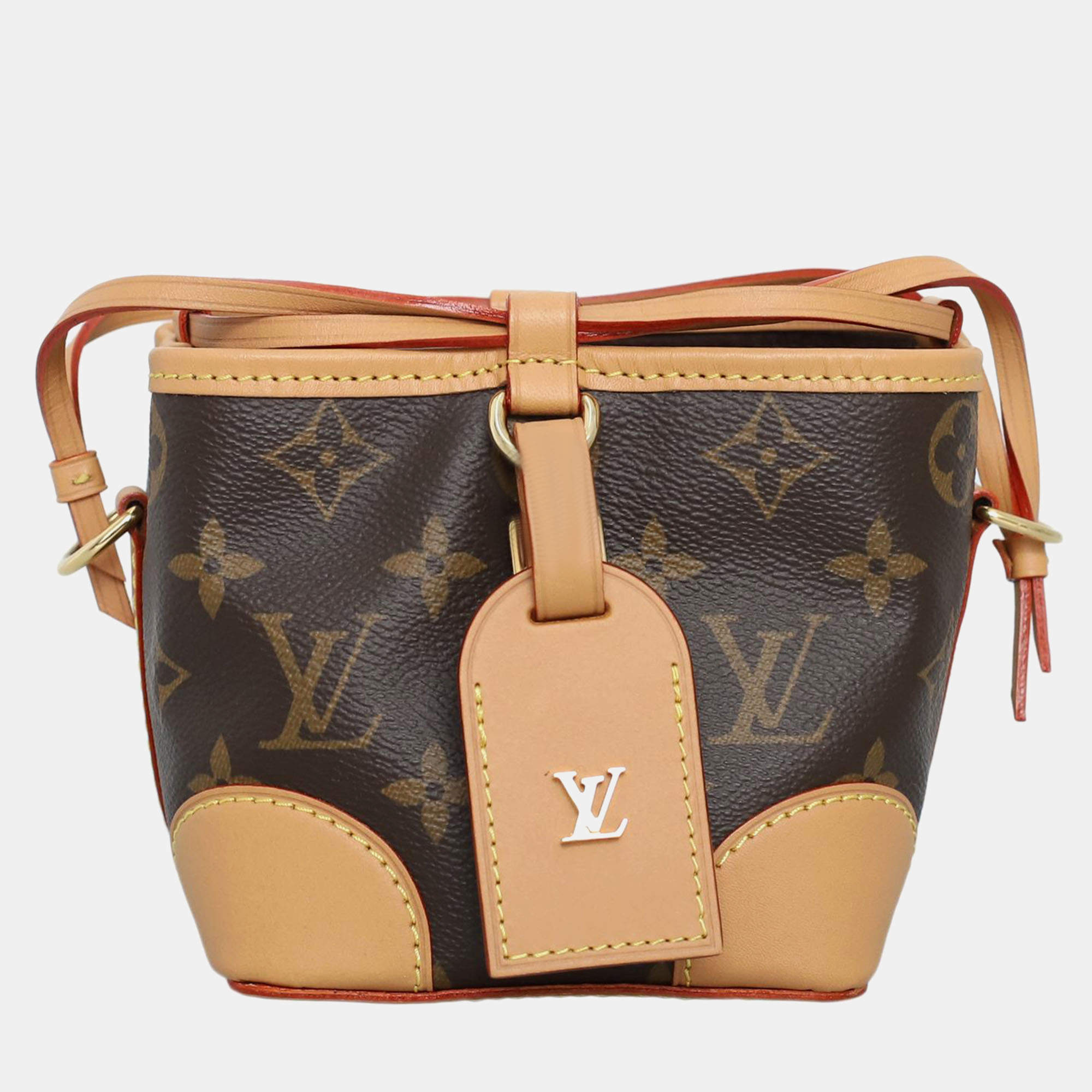 Pre Owned Louis Vuitton Brown Coated Canvas Monogram Noe Purse Sling Bag