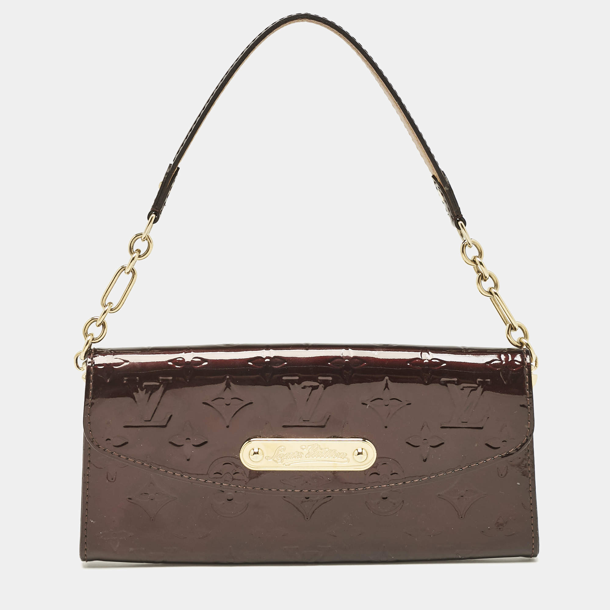 مملوكة مسبقًا حقيبة كلتش لوي فيتون صنست بوليفارد فيرنيه مونوغرامي عنابي