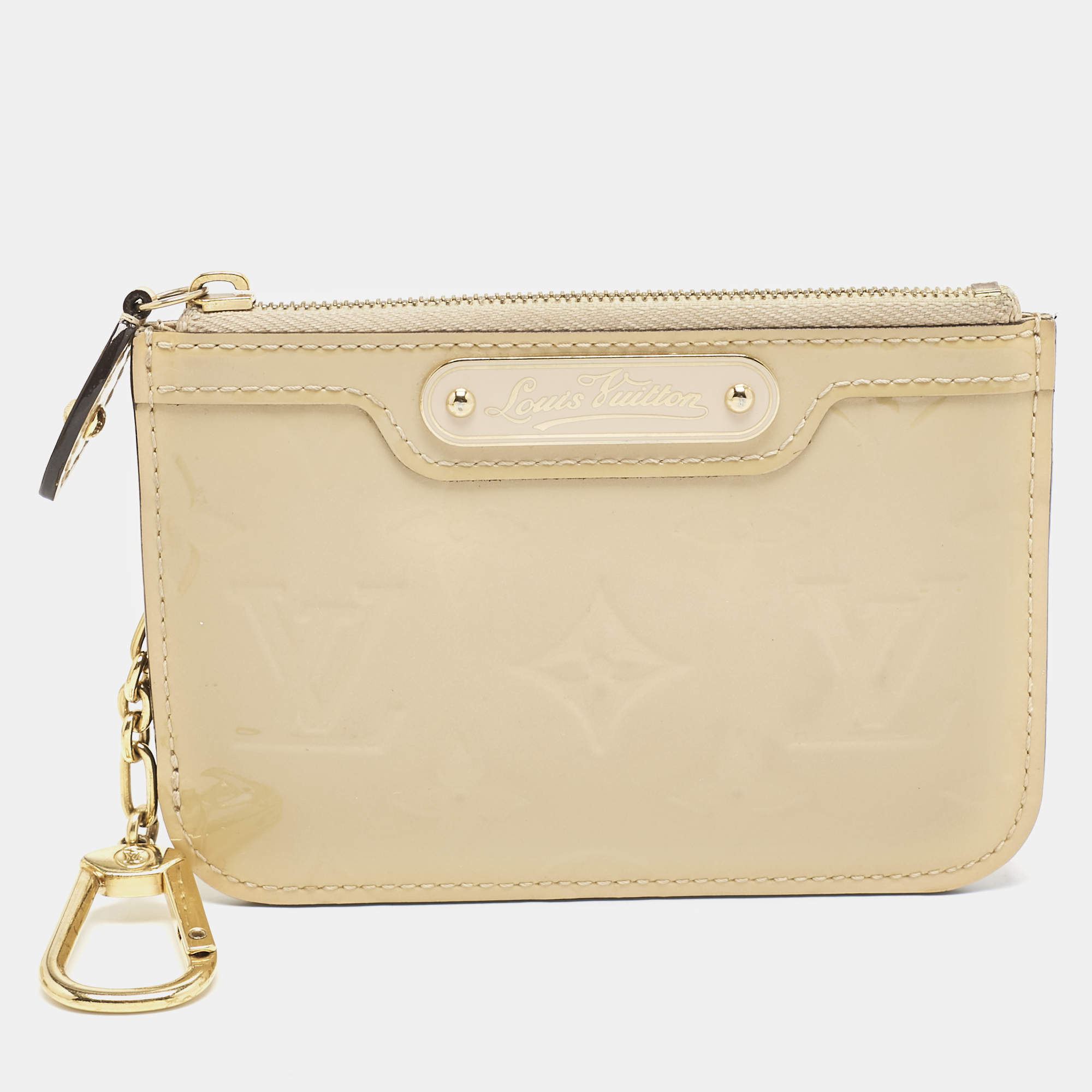 Louis Vuitton Citrine Monogam Vernis Pochette Cles Coin Purse