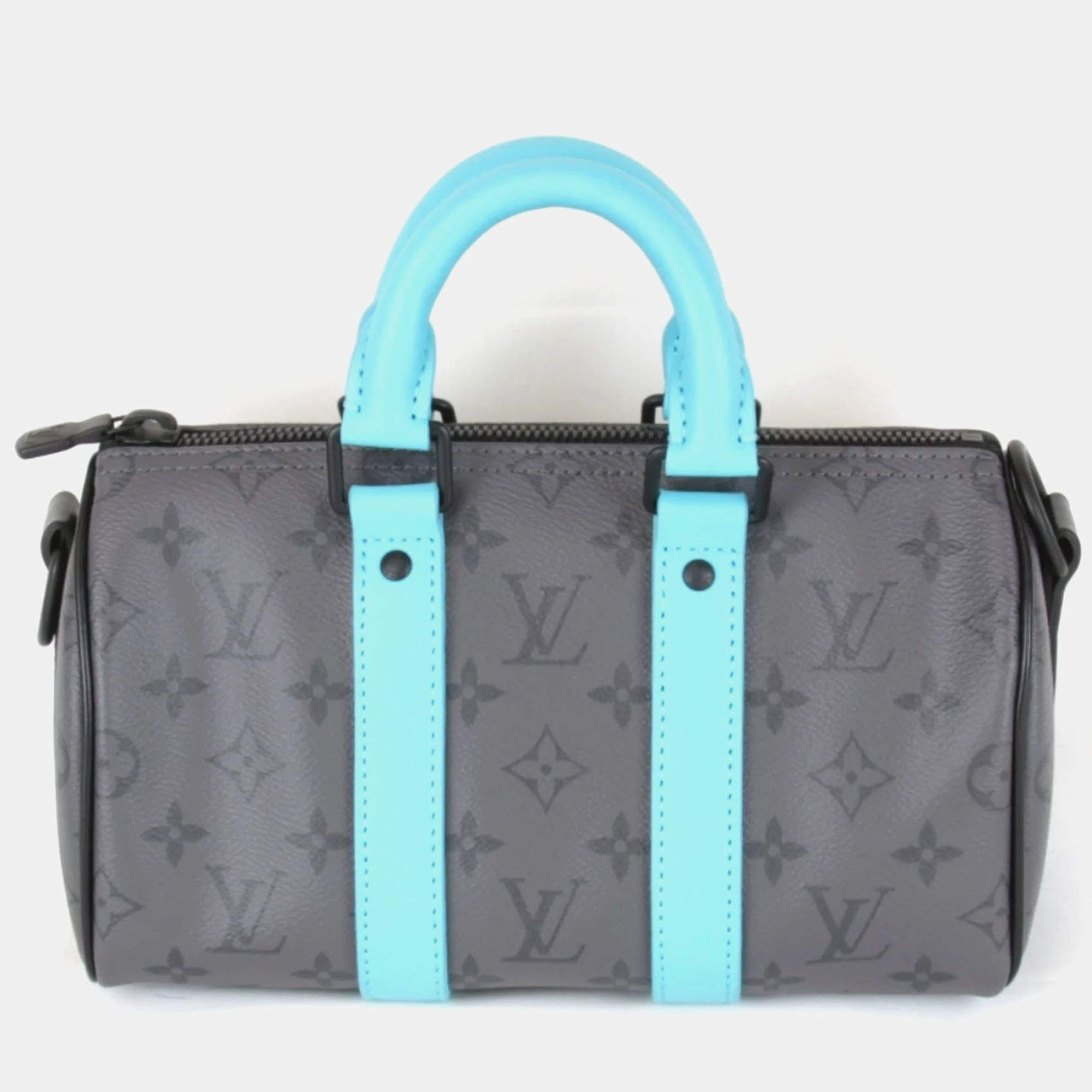 Louis Vuitton Turquoise Reverse Monogram Eclipse Keepall Bandouliere 25 Shoulder Bag 
