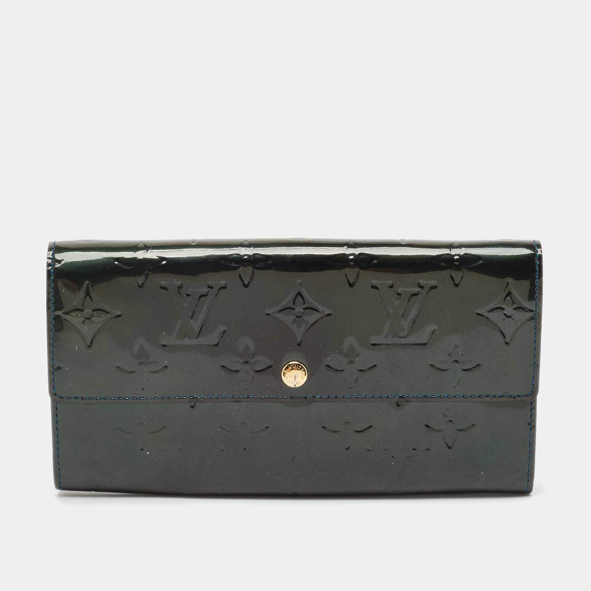 Louis Vuitton Blue Nuit Monogram Vernis Sarah Wallet