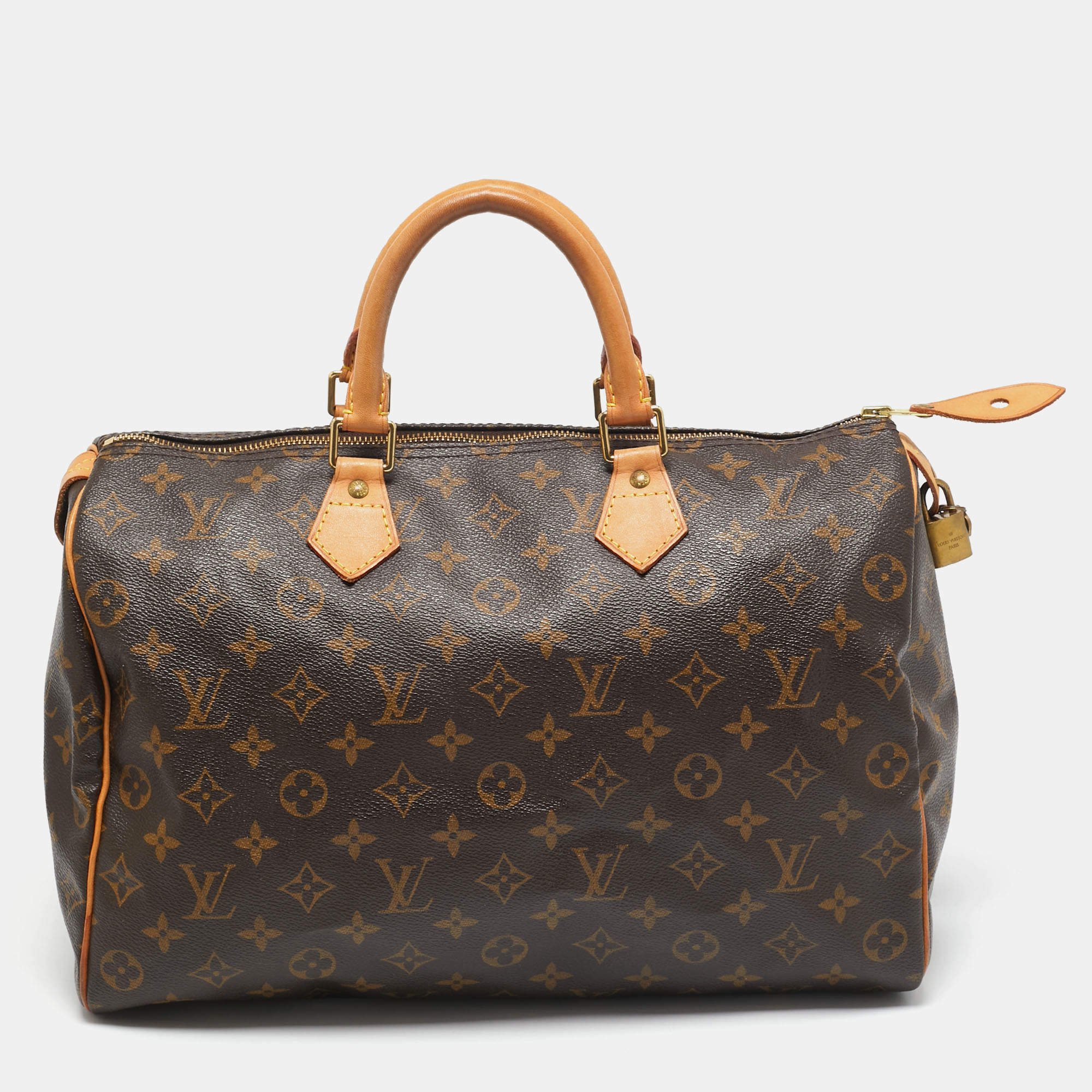 Pre Owned Louis Vuitton Monogram Canvas Speedy 35 Bag