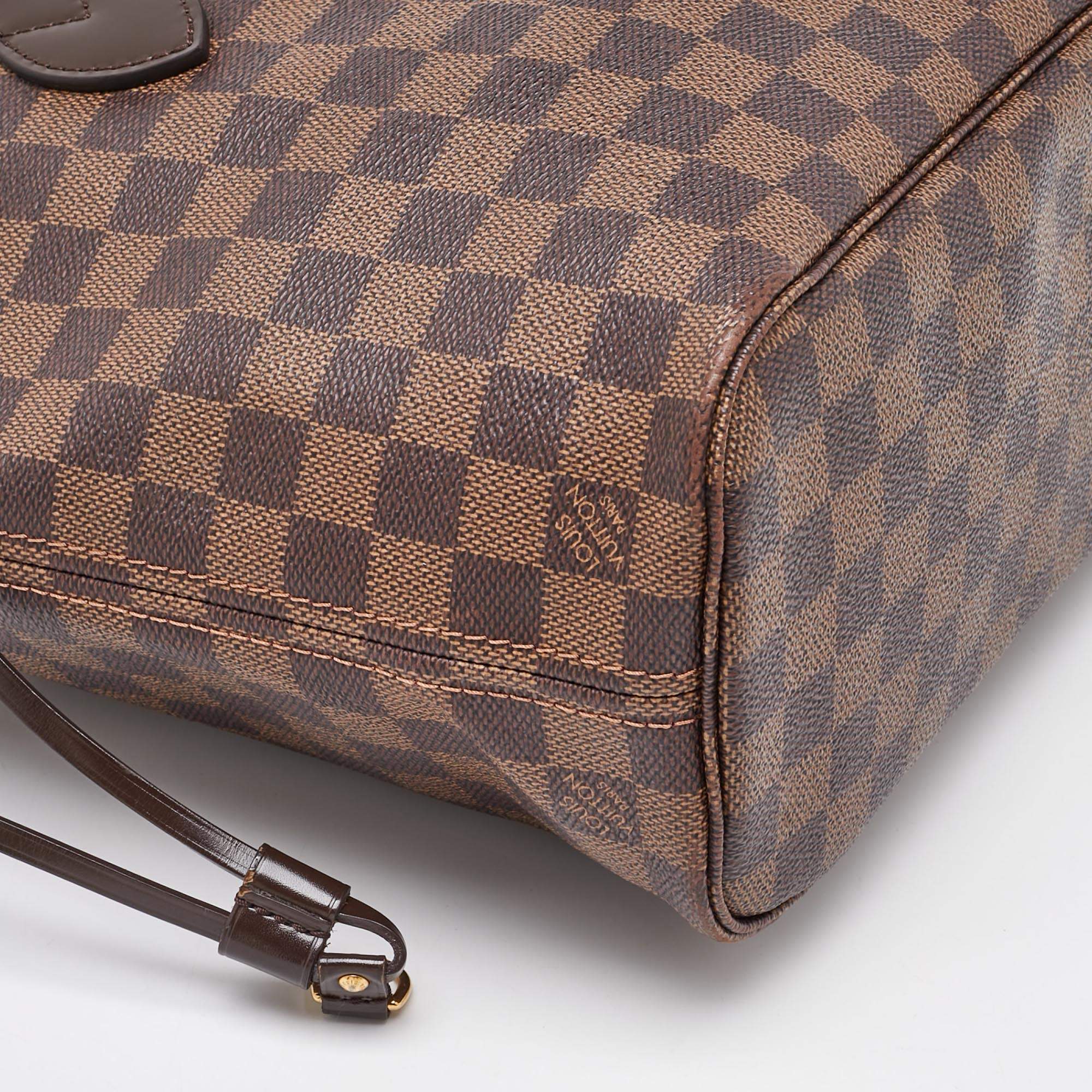 Pre Owned Louis Vuitton Damier Ebene Canvas Neverfull PM Bag