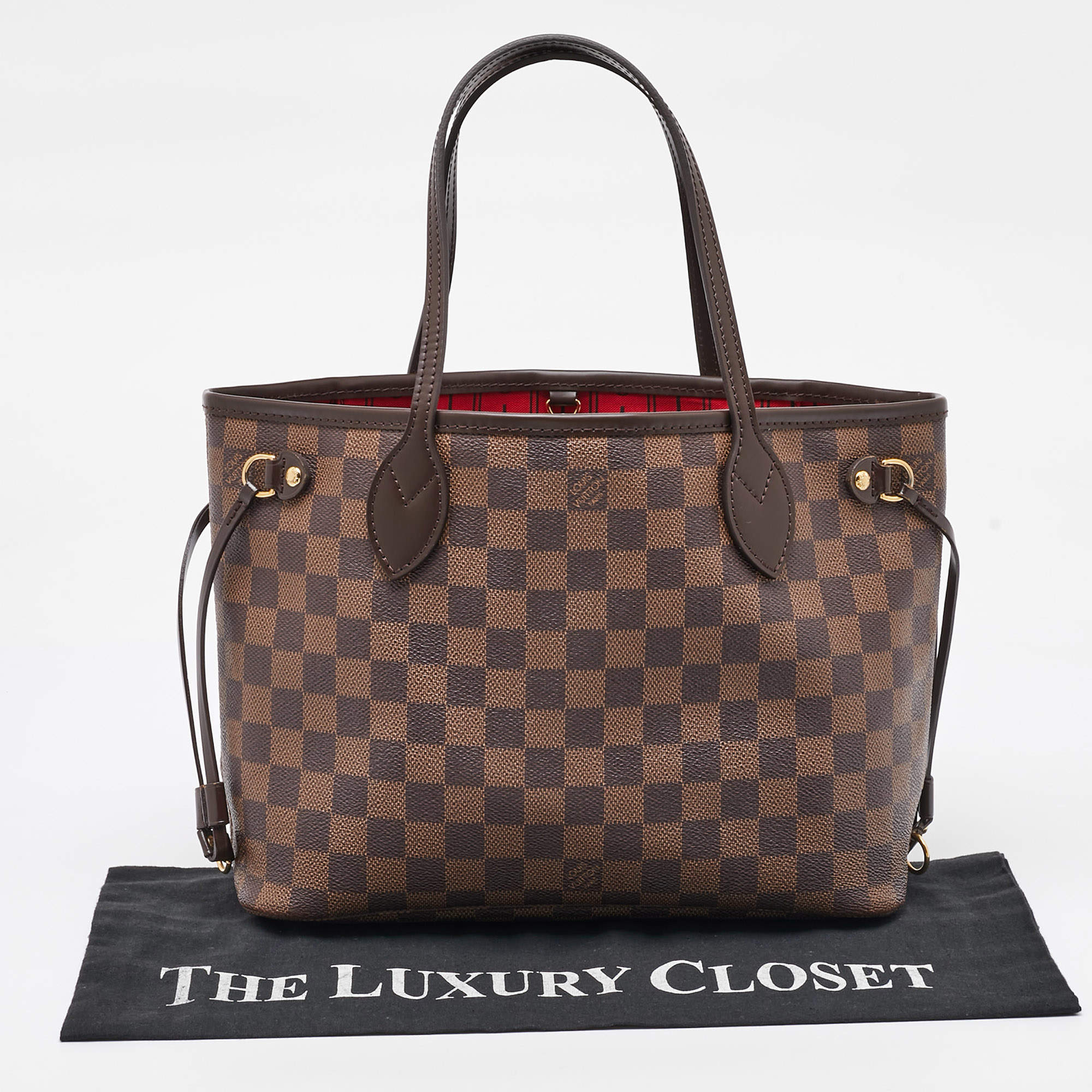 Pre Owned Louis Vuitton Damier Ebene Canvas Neverfull PM Bag