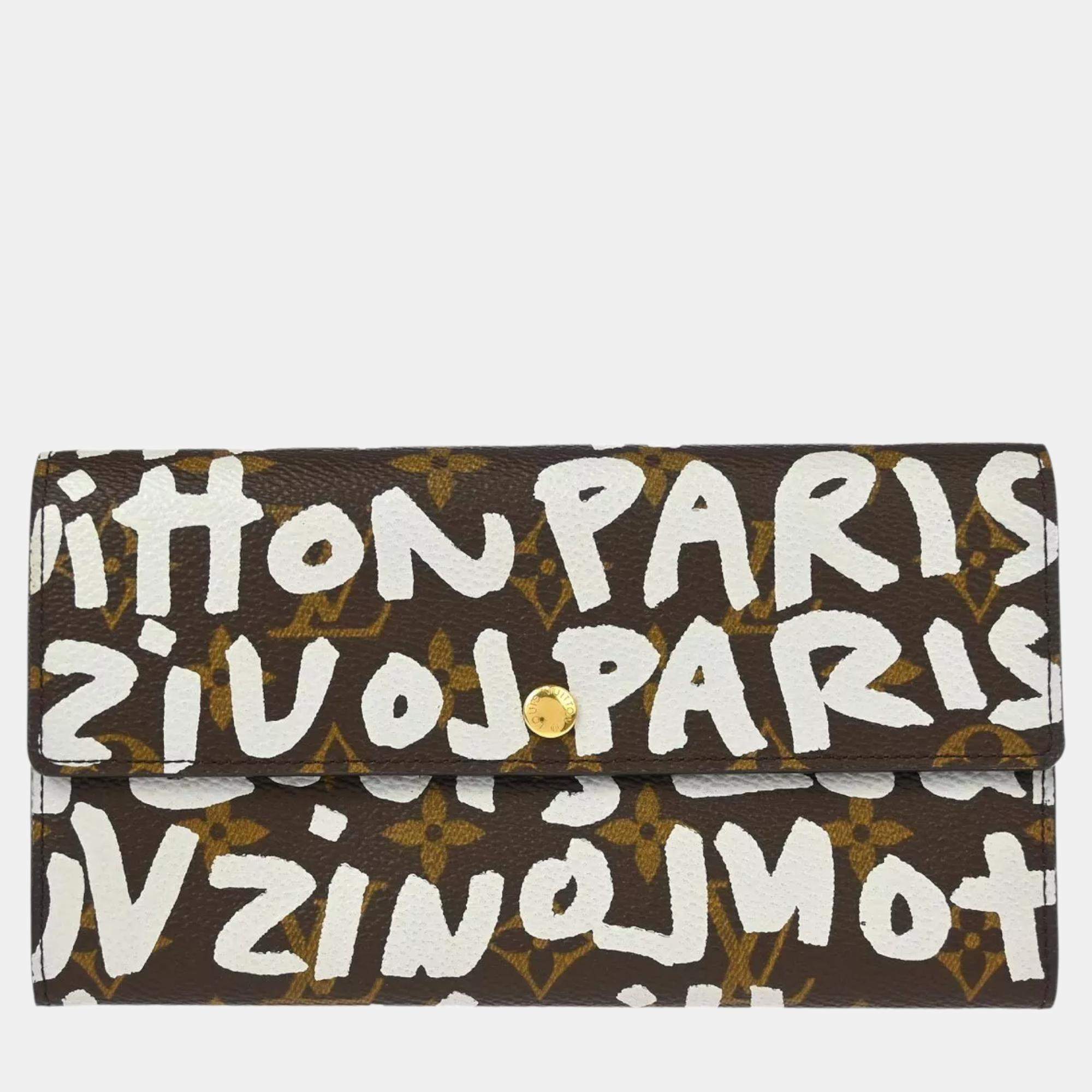 Pre Owned Louis Vuitton Monogram Graffiti Porte Monnaie Credit Wallet
