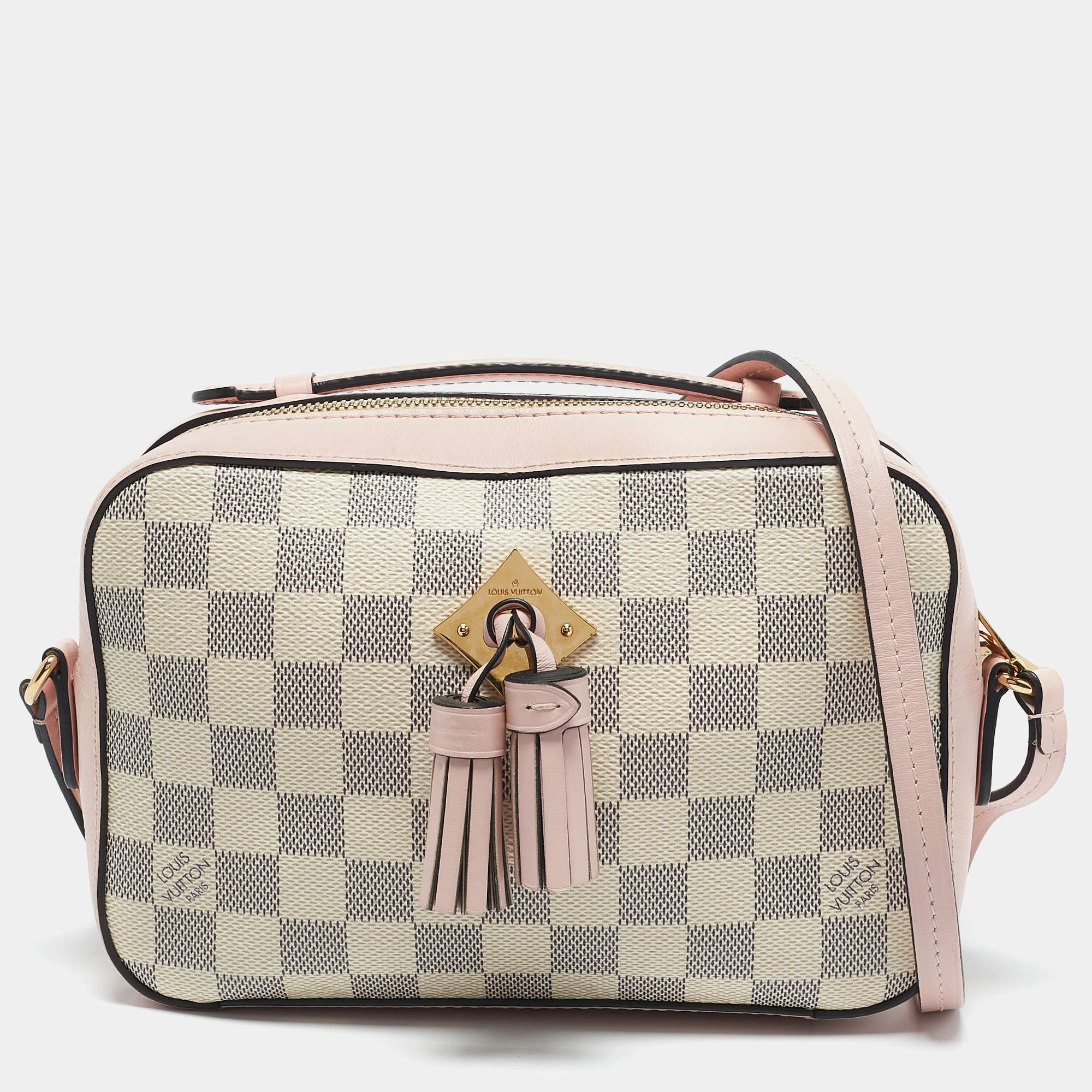 Louis Vuitton Pink Damier Azur Canvas Saintonge Bag